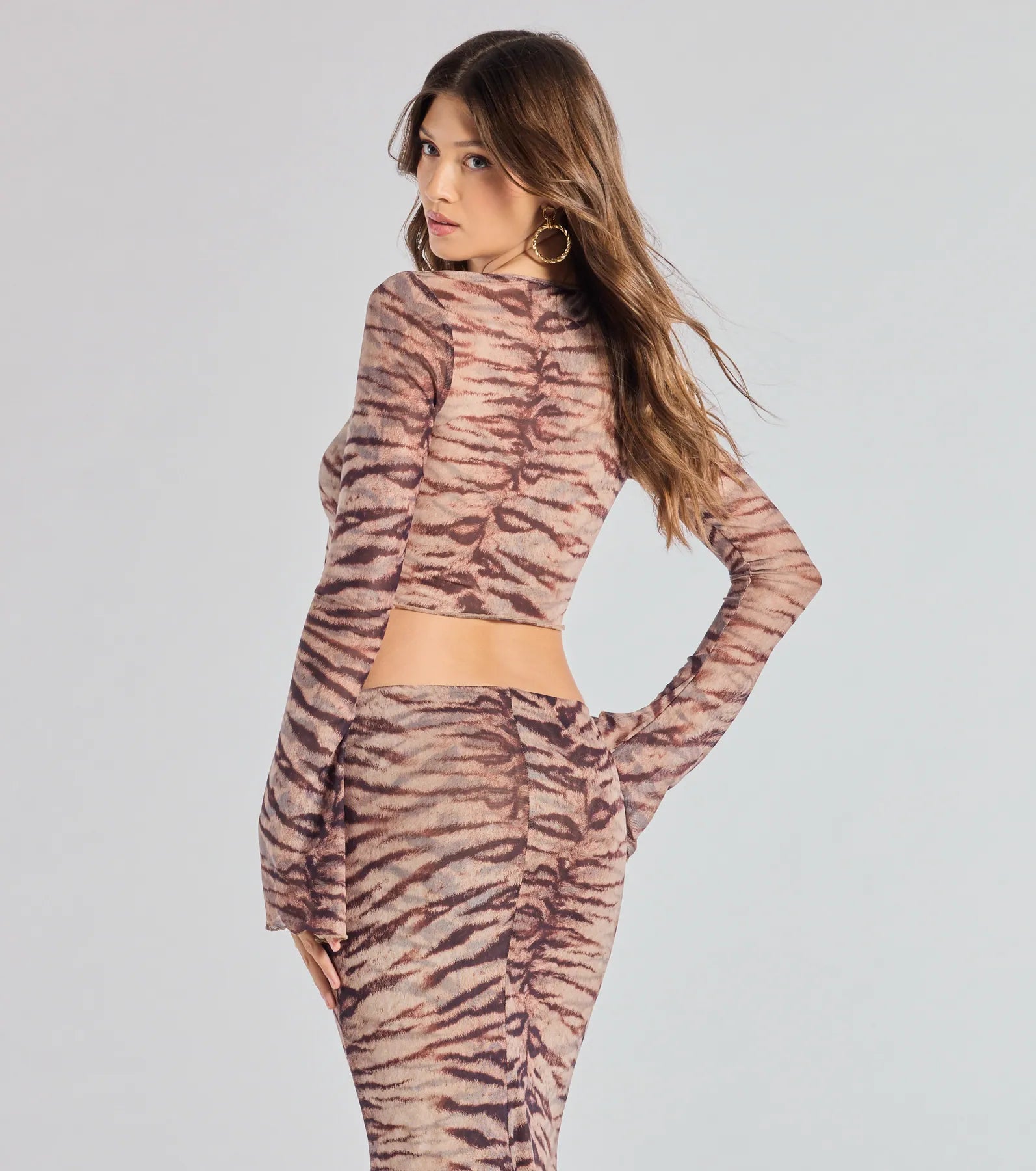 Windsor Strut It Out Abstract Zebra Tie-Front Top - view 2