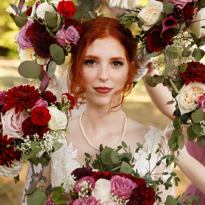 fiftyflowers.com Intimate Burgundy Blush Florida Wedding
