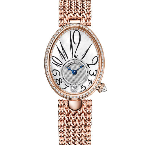 Breguet Reine de Naples 8918 Rhodium-Plated And Natural Pearly White Mother-Of-Pearl Dial Women 28.5mm G8918BR58J20D000