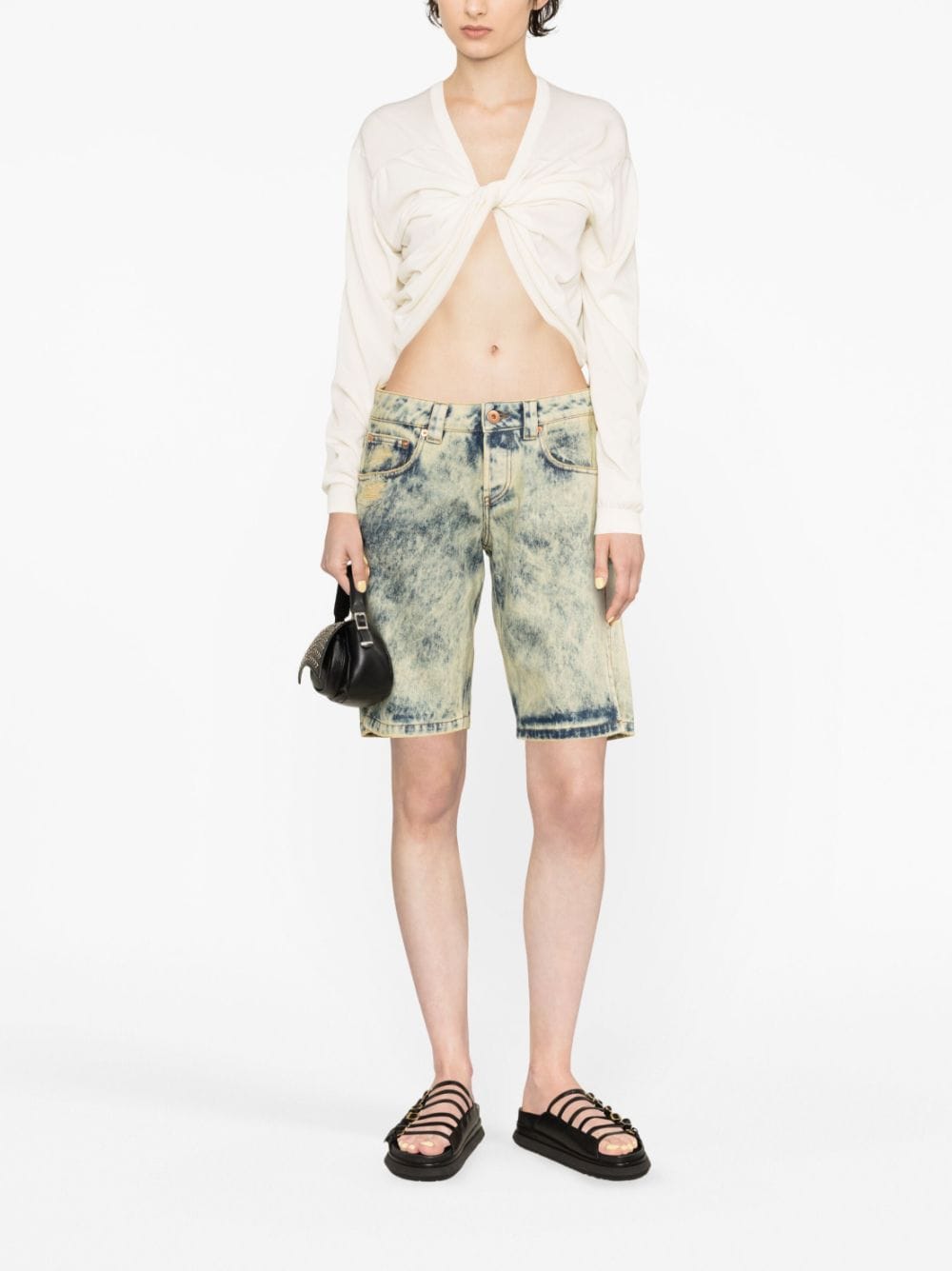 Vaquera Denim split shorts – 100% Cotton - view 4