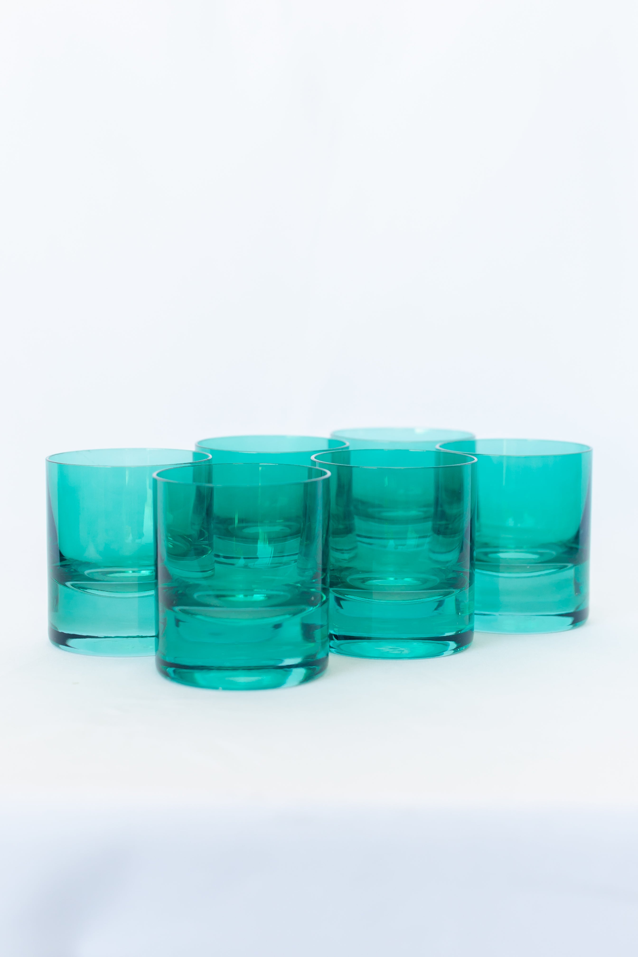 Estelle Colored Glass Estelle Colored Rocks Glass - Set of 6 {Emerald Green}