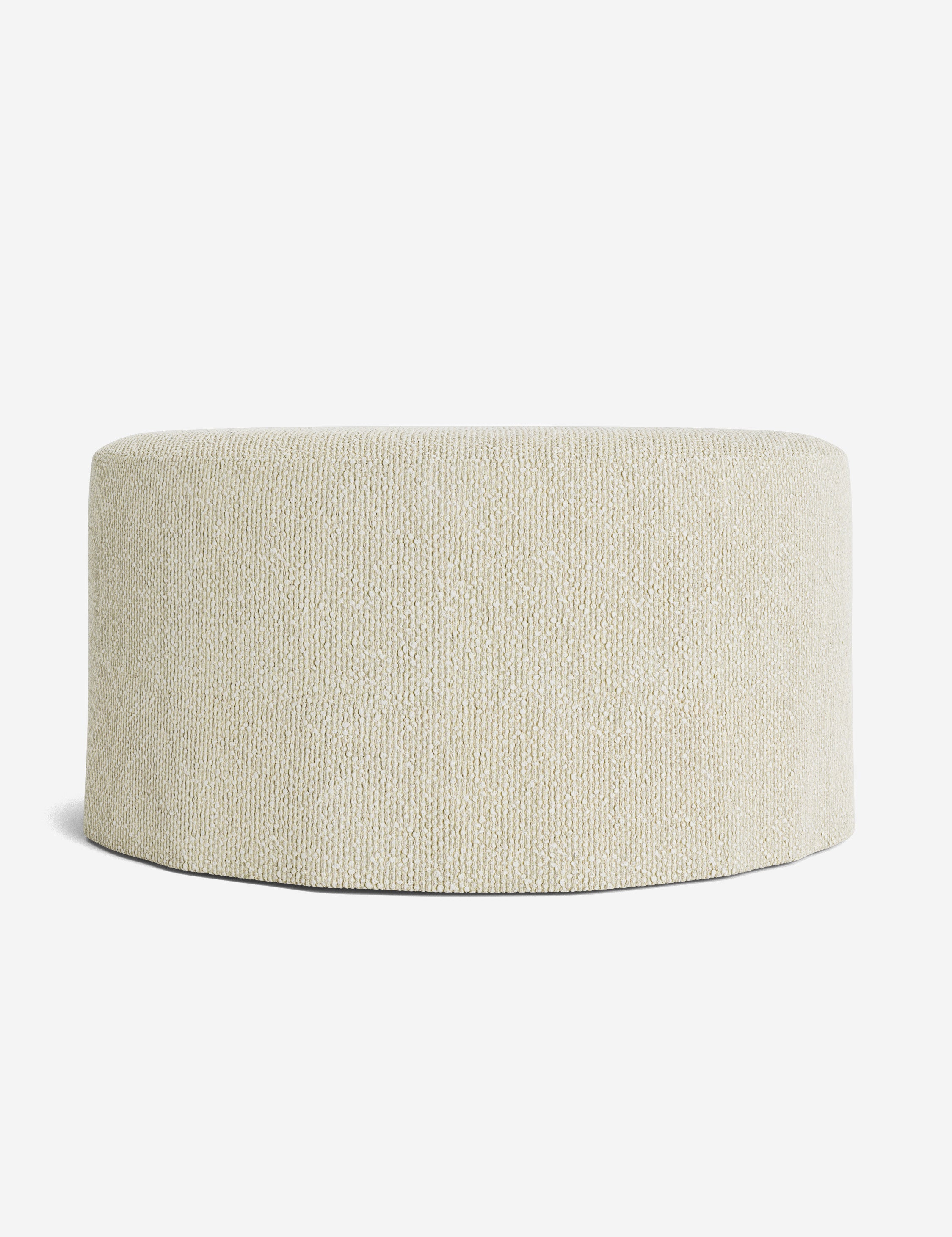 Lulu and Georgia Portola Slipcover Round Ottoman - view 57