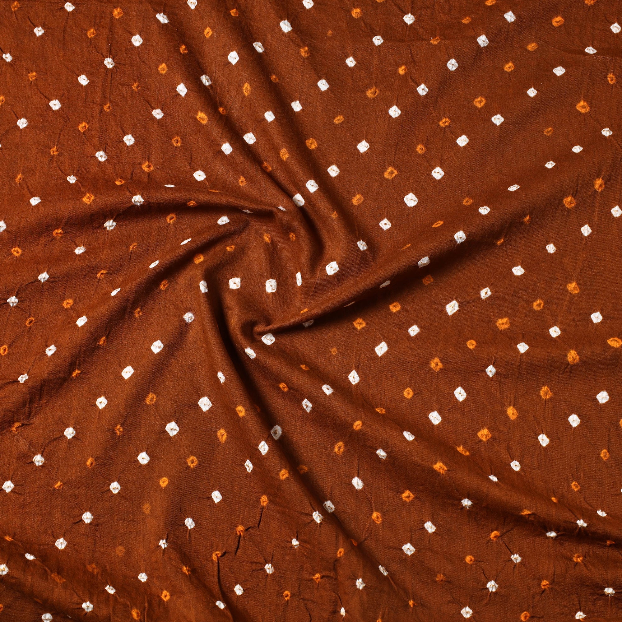 KACHCHH JI CHHAAP Brown - Kutch Bandhani Tie-Dye Cotton Precut Fabric (1.3 meter) 66 - view 2