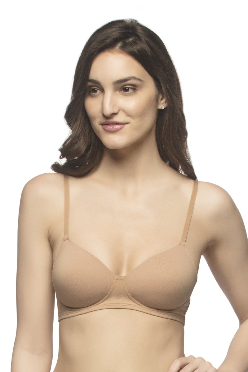 Amante Carefree Casuals Padded Non-Wired T-Shirt Bra - Sandalwood