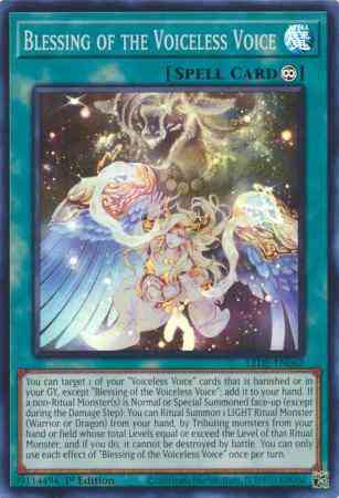 Yu-Gi-Oh! Blessing of the Voiceless Voice - LEDE-EN062 - Super Rare - 1st Edition