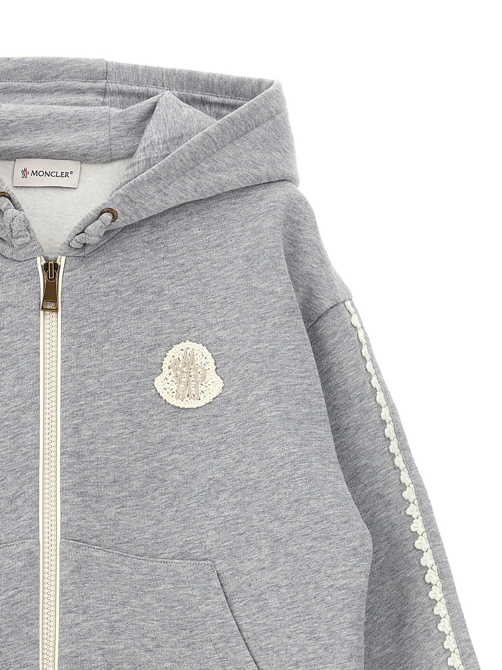 Moncler Enfant Crochet Details Hoodie – 100% cotton - view 3