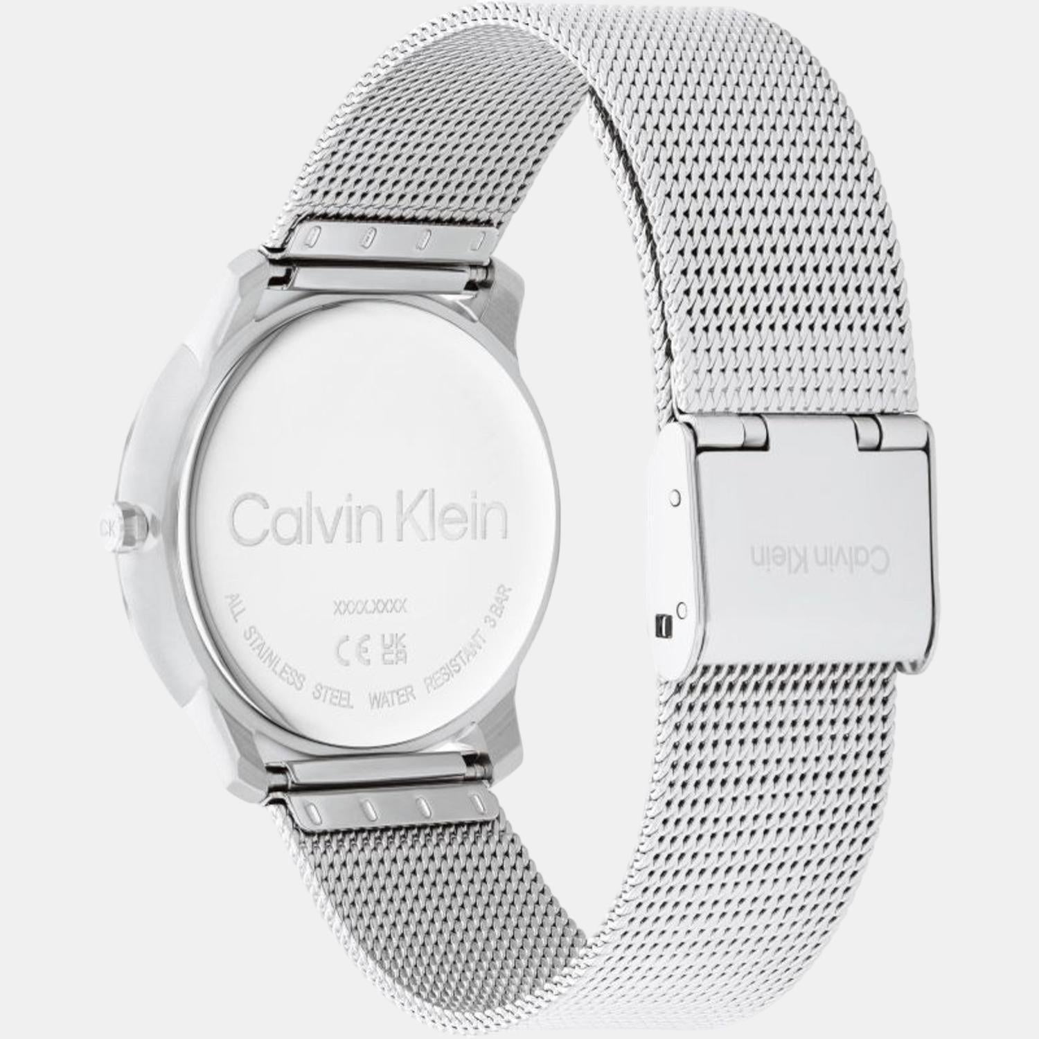 Calvin Klein Ck Iconic Unisex Quartz Silver Dial Analog Stainless Steel Watch 25200032 - view 3