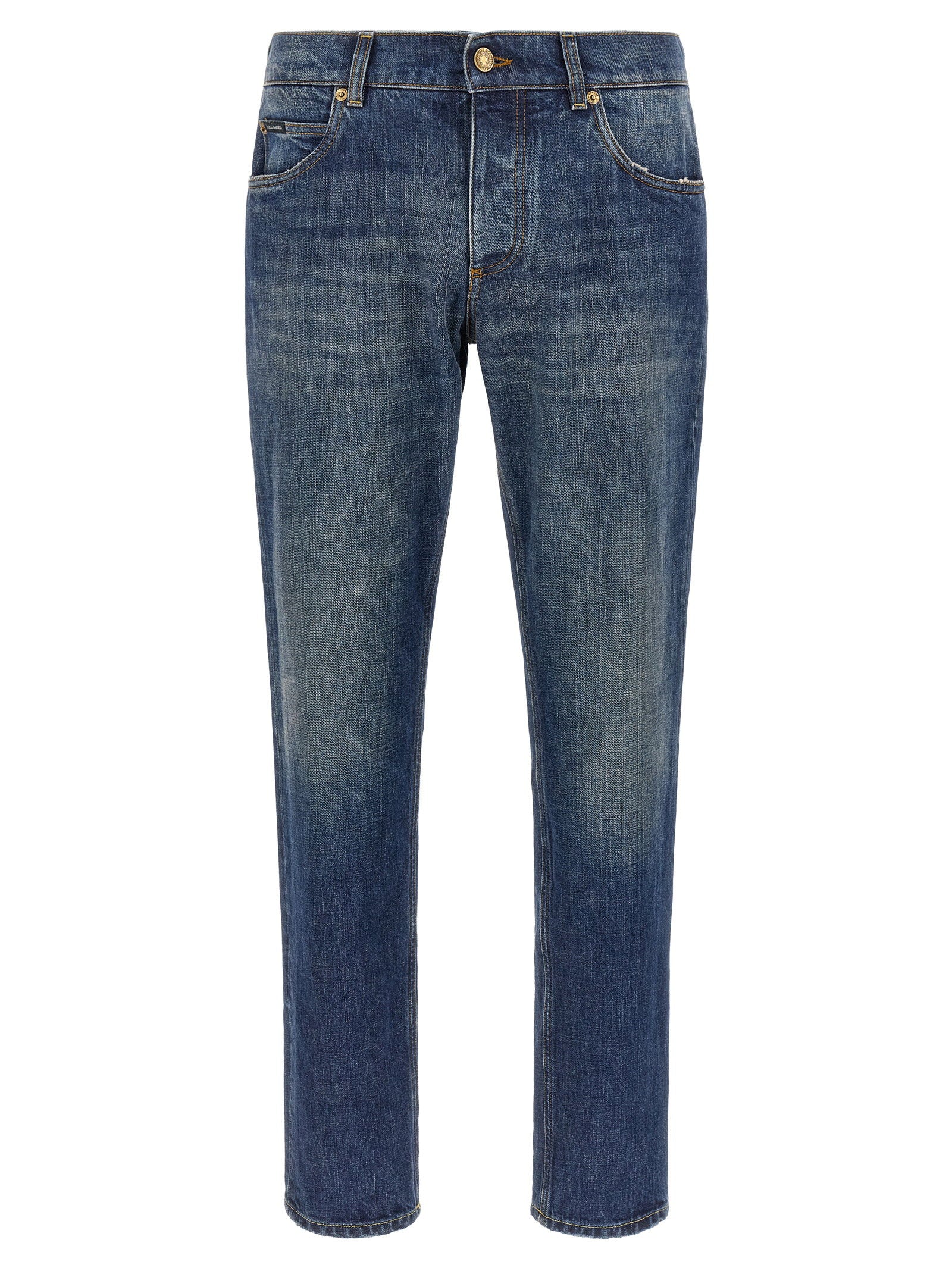Dolce & Gabbana Logo Plaque Jeans – 100% cotton