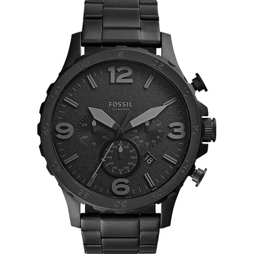 Fossil Nate Black Dial Men 50mm