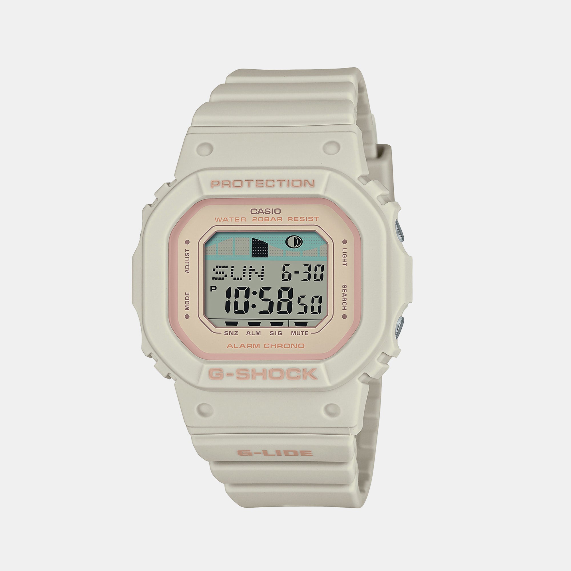 Casio G-Shock Women Women Quartz Rose Gold Dial Digital Resin Watch G1399