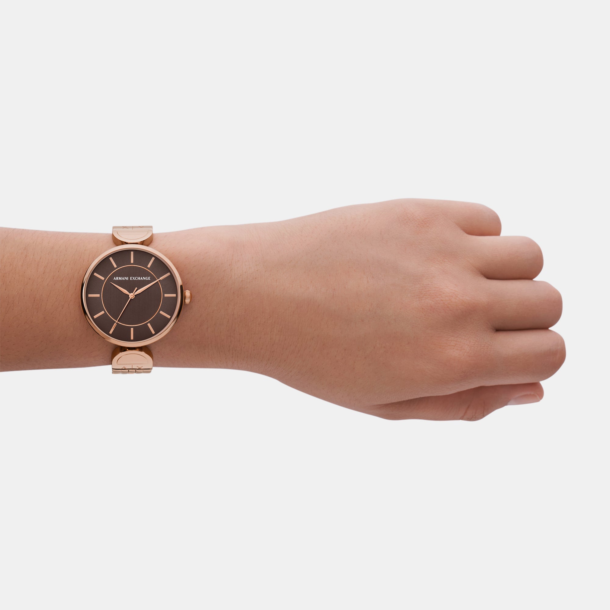 Armani Exchange Brooke Women Quartz Rose Gold Dial Analog Stainless Steel Watch AX5384 - view 6