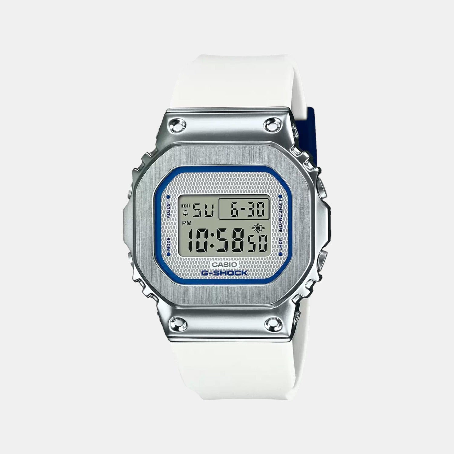 Casio G-Shock Women Quartz Silver Dial Digital Resin Watch G1318