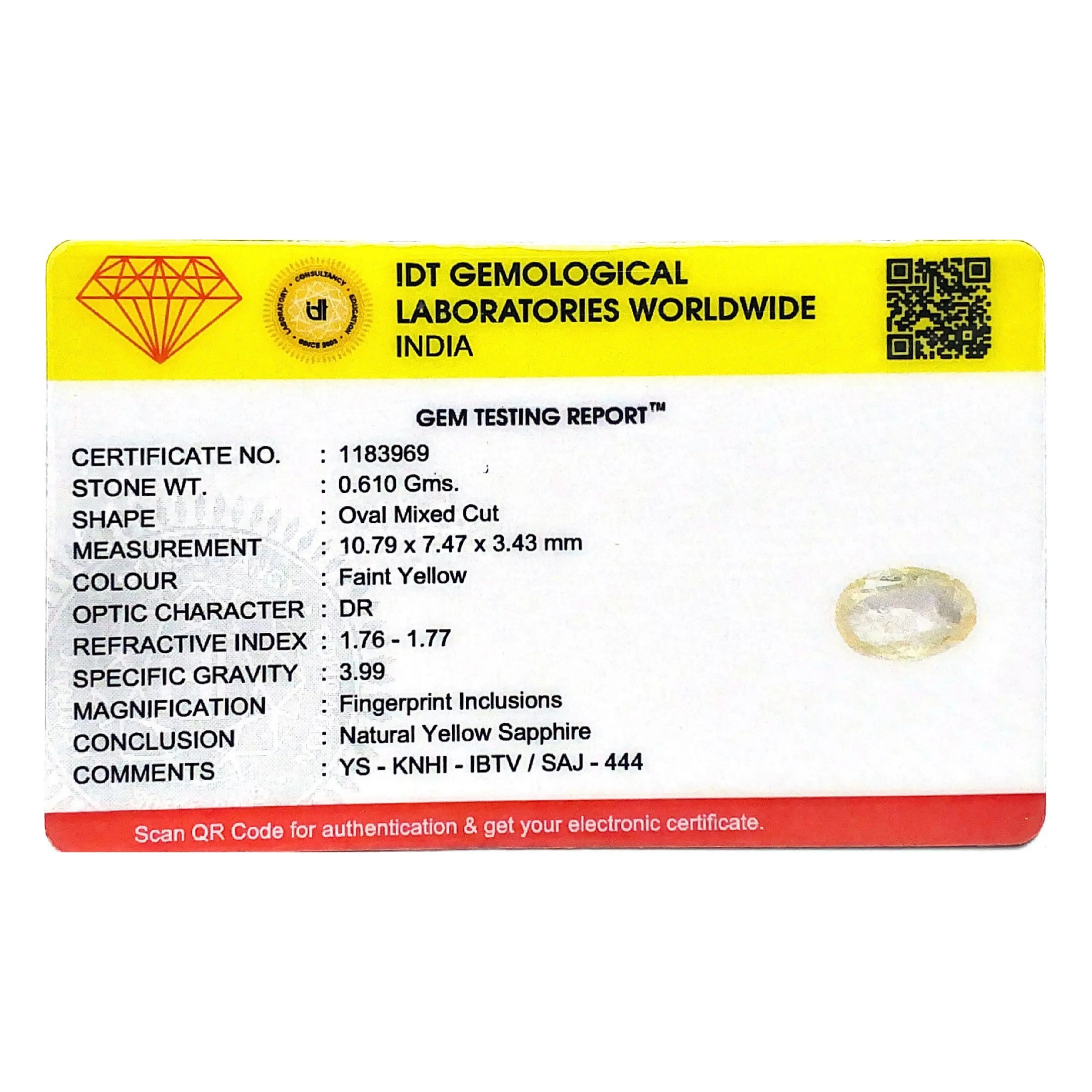 Pramogh Yellow Sapphire - 3.05 Carat - view 4