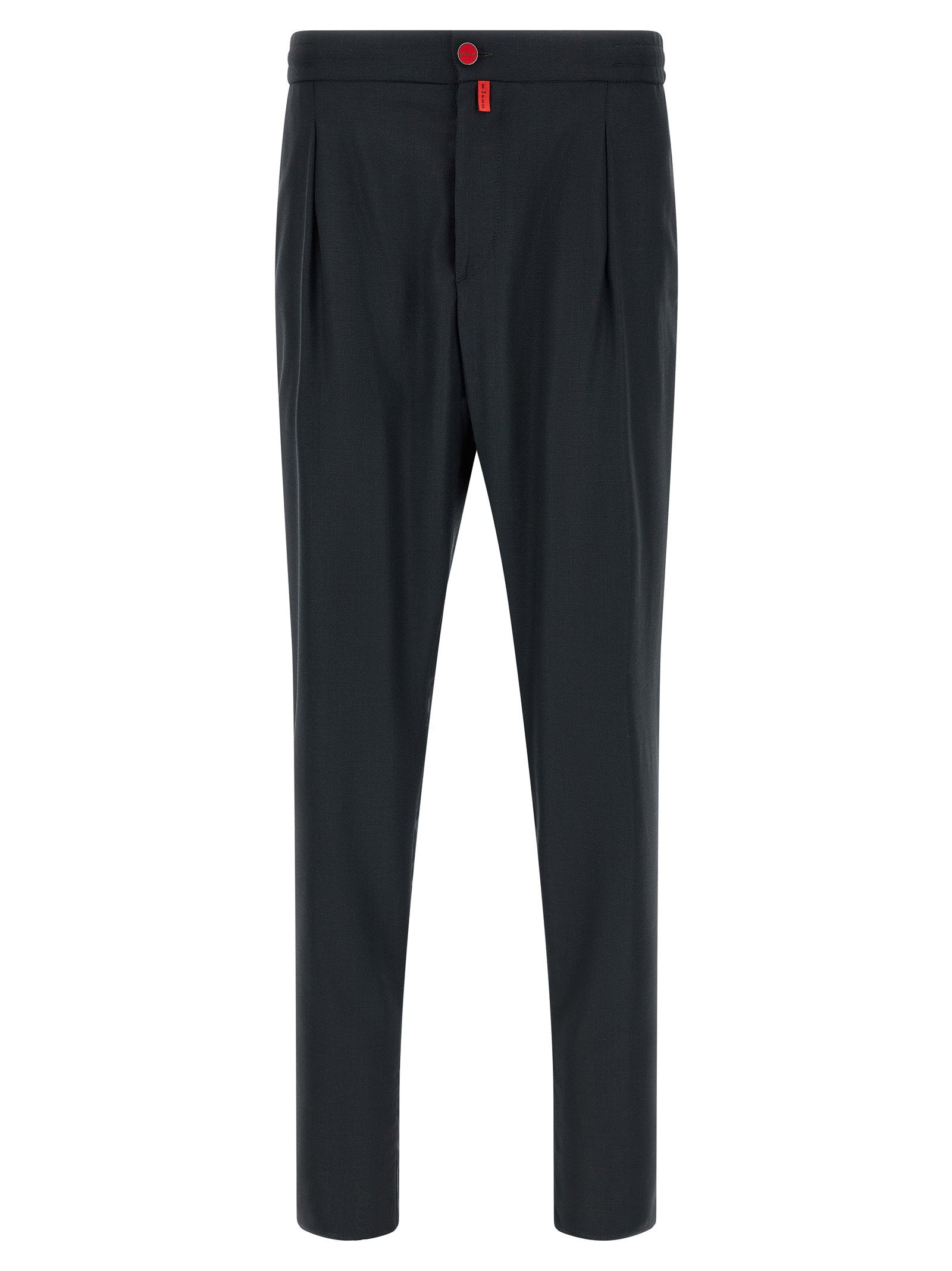 Kiton Red Button Pants – 100% wool