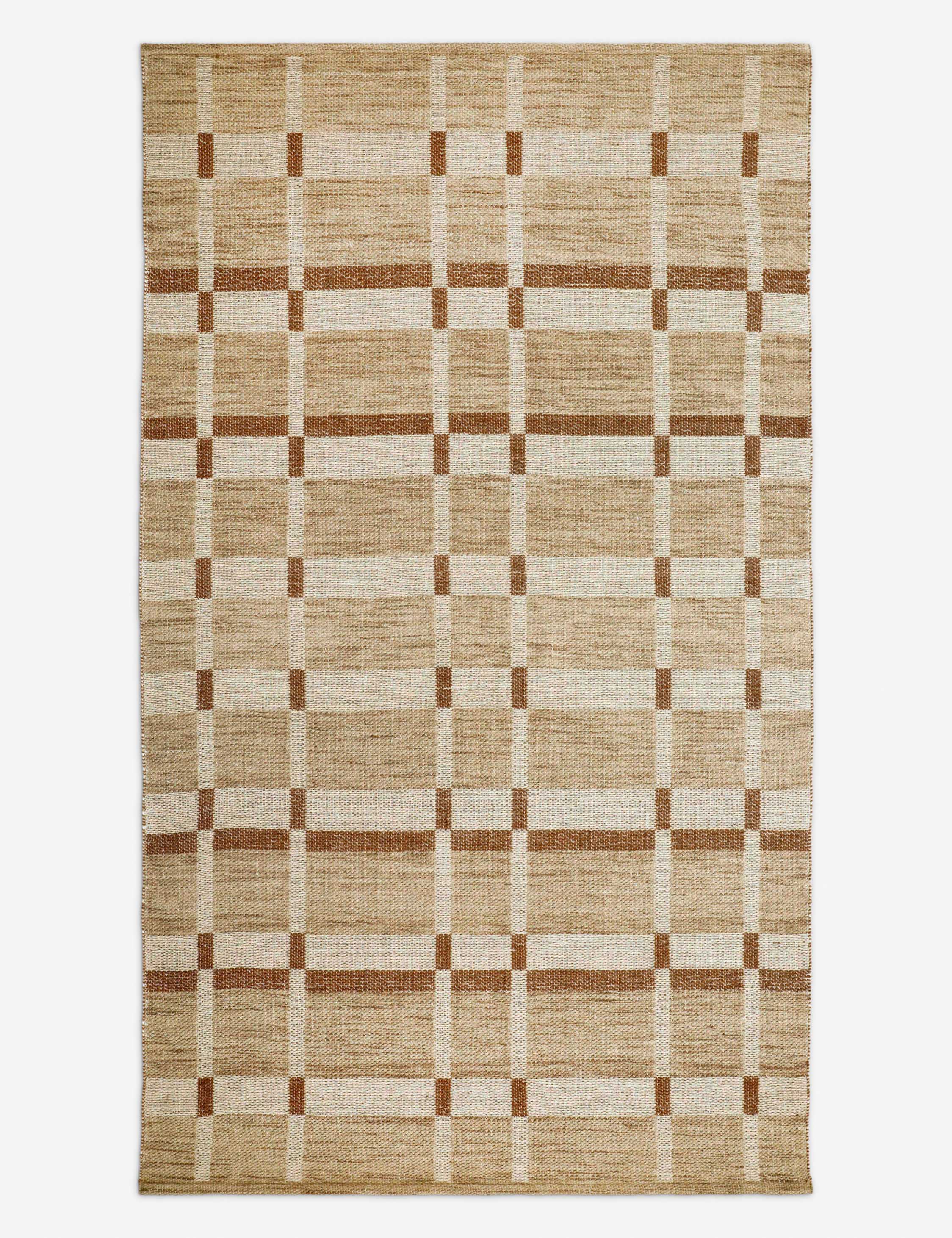 Lulu and Georgia Shyam Flatweave Wool Rug – Beige