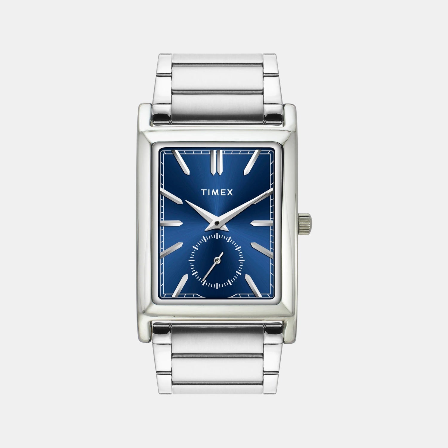 Timex Fashion Men Quartz Blue Dial Analog Stainless Steel Watch TW000L523