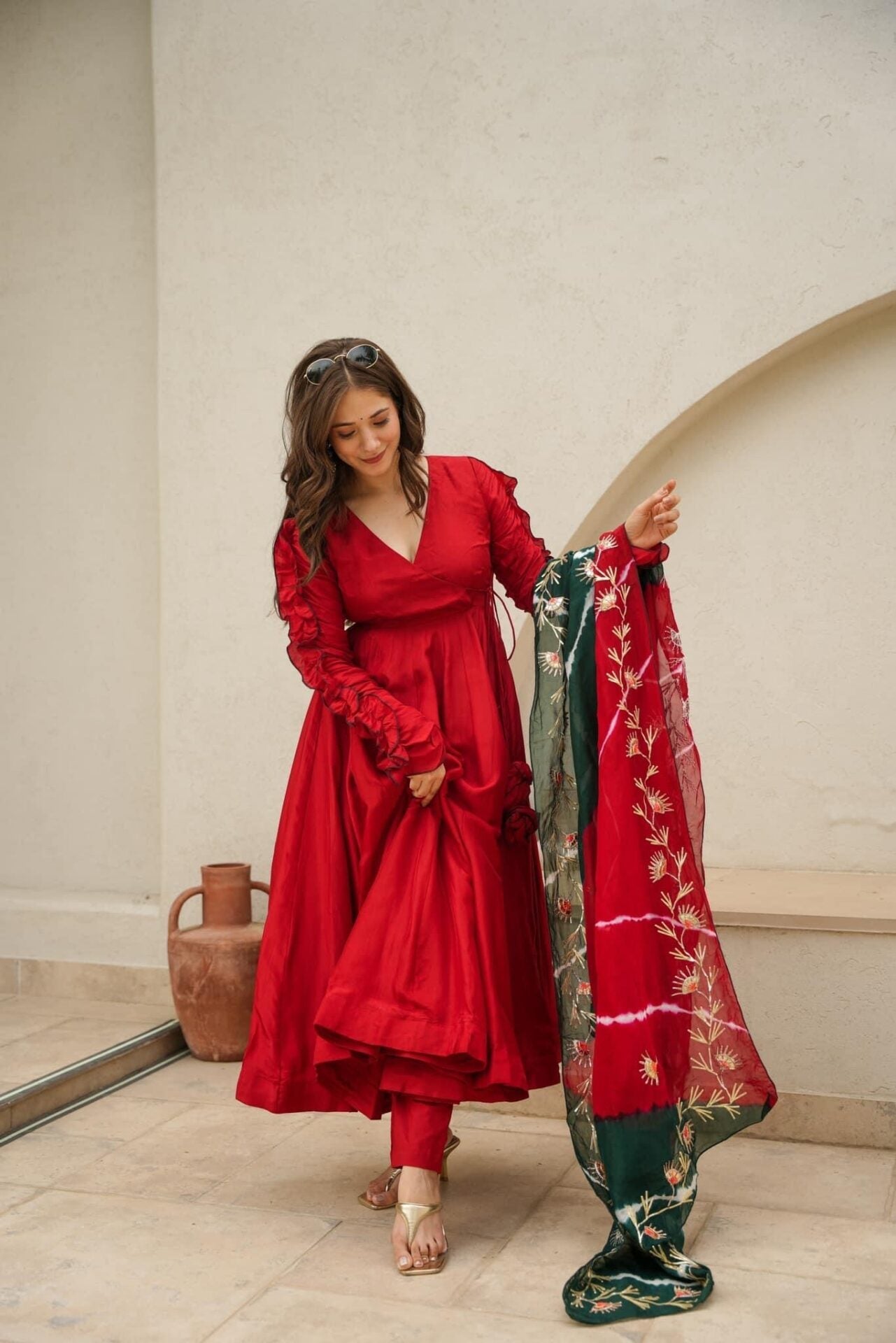 Idaho-o cardinal red suit set - view 4
