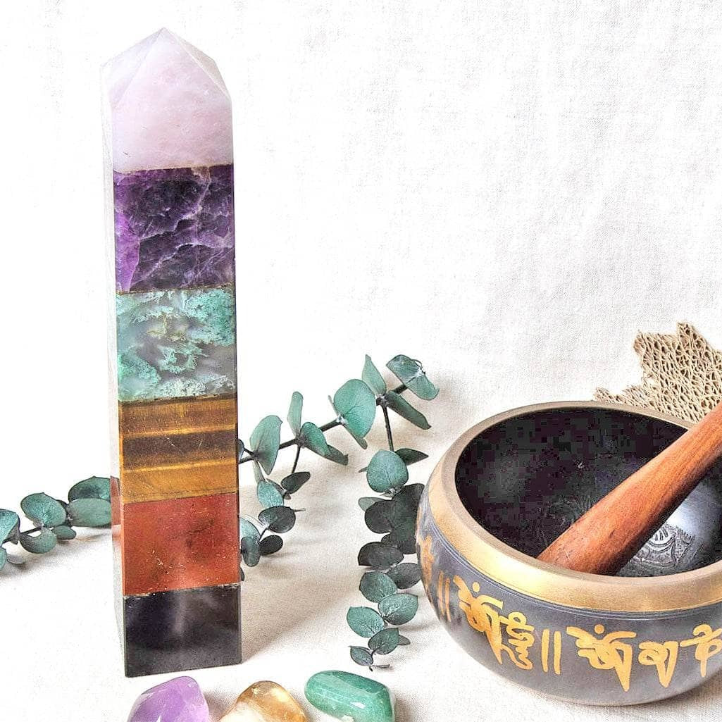 Tiny Rituals Grounded & Anxiety Free Gemstone Tower - Large