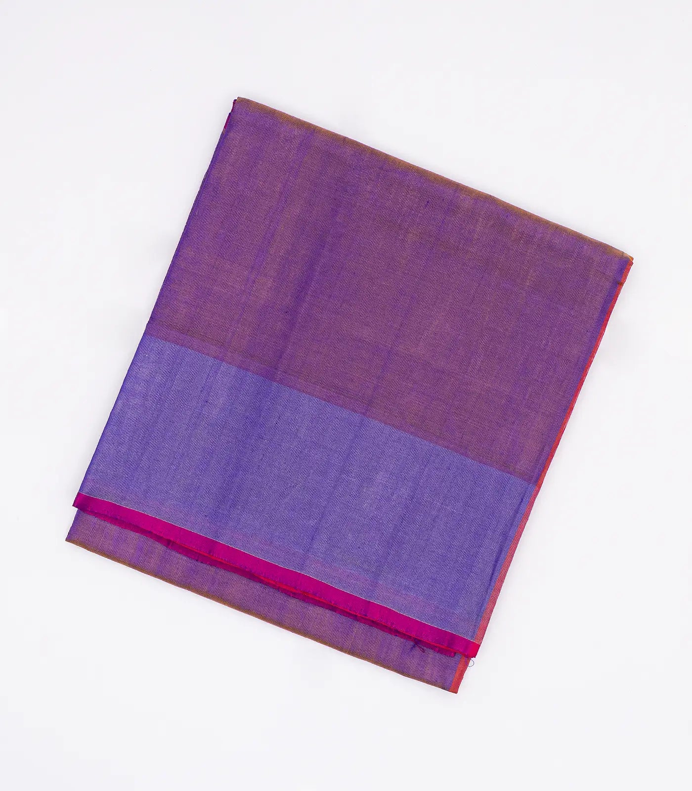 RmKV Purple Handloom Uppada Plain Silk Saree With Red Border
