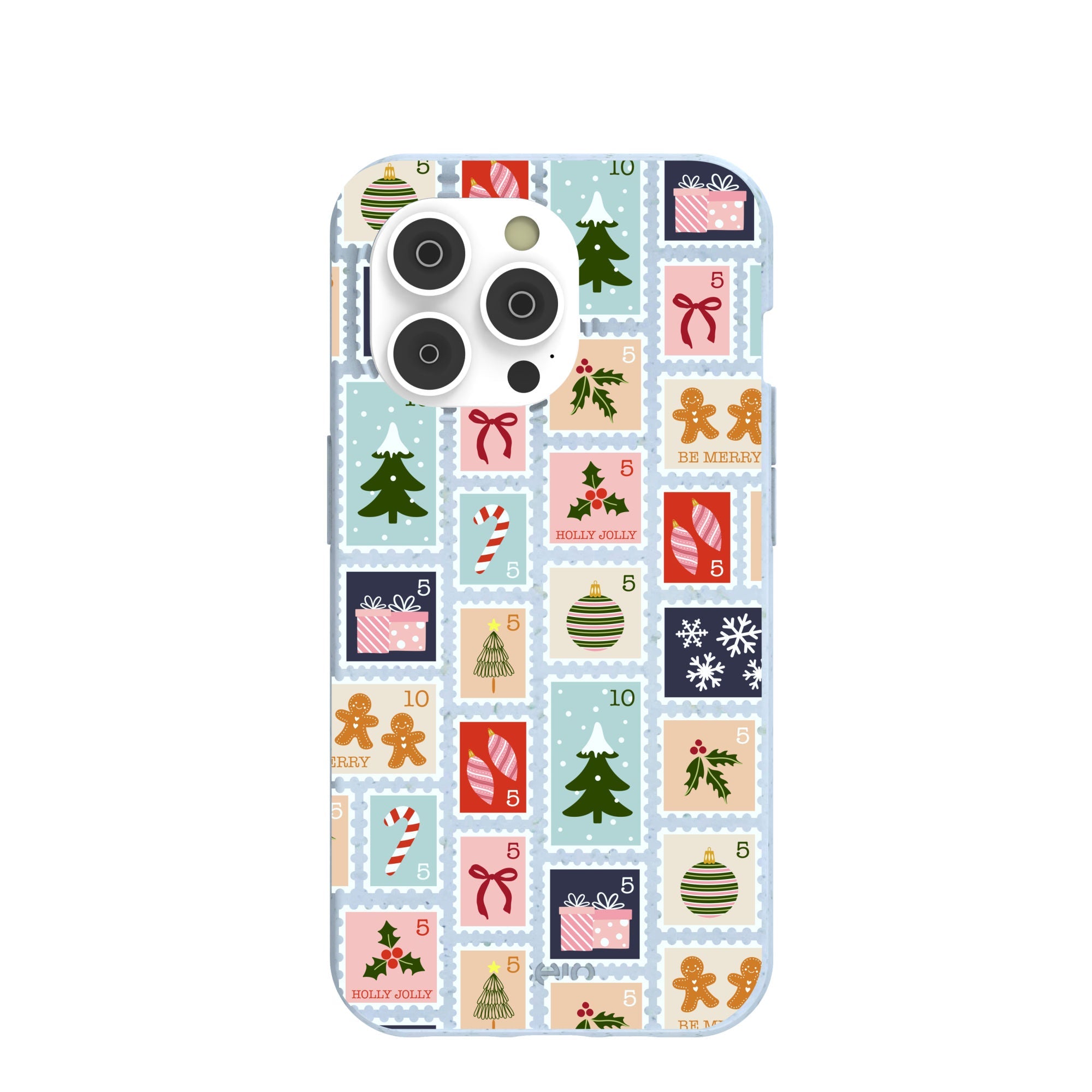 Pela Case Powder Blue Noel Stamps iPhone 14 Pro Case