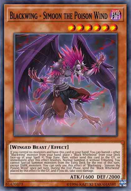 Yu-Gi-Oh! Blackwing - Simoon the Poison Wind - LED3-EN024 - Super Rare - 1st Edition