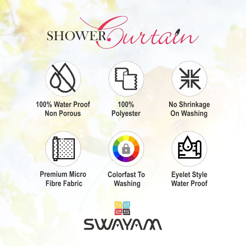 Swayam India White Chic Shower Curtains – 5500 - view 4