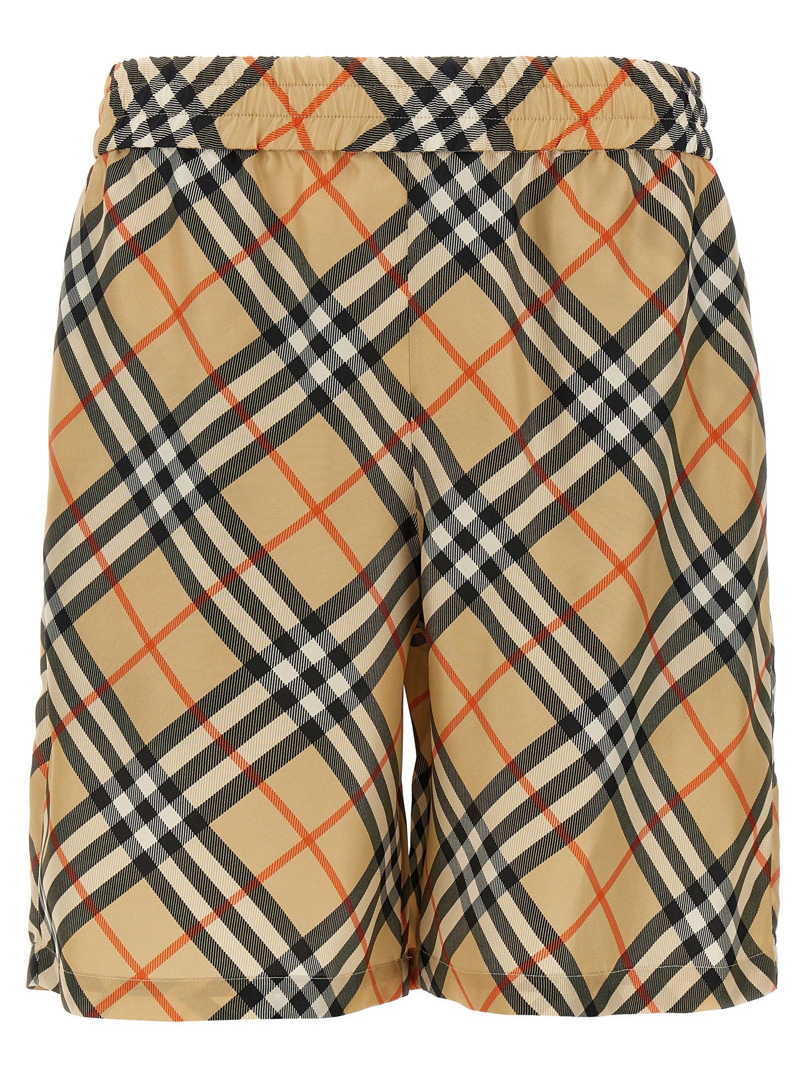 Burberry Check Silk Bermuda Shorts – 100% mulberry silk