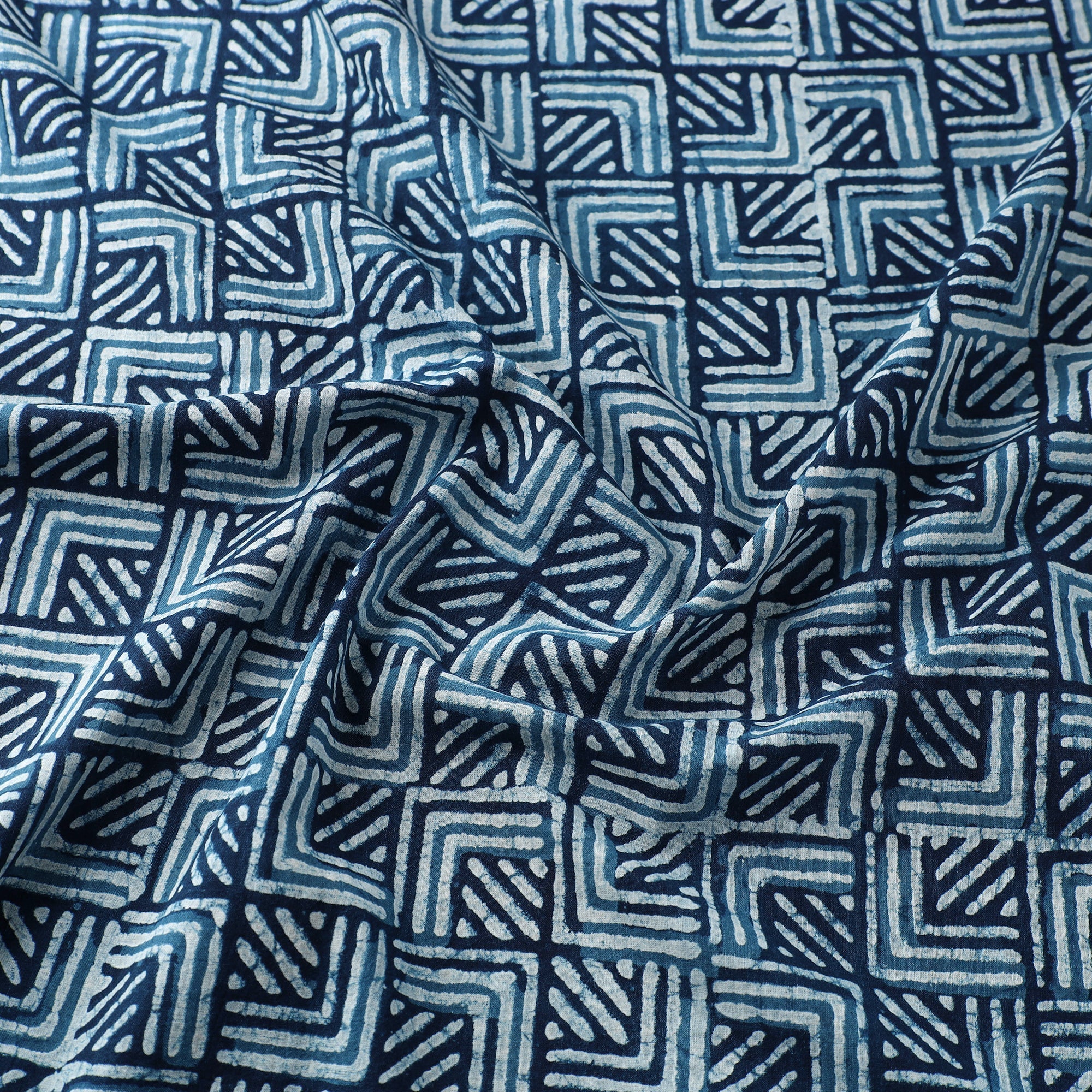 BAGRU DABU PRINTS Block Printed Cotton Indigo Dabu Bagru Fabric 03 - view 3