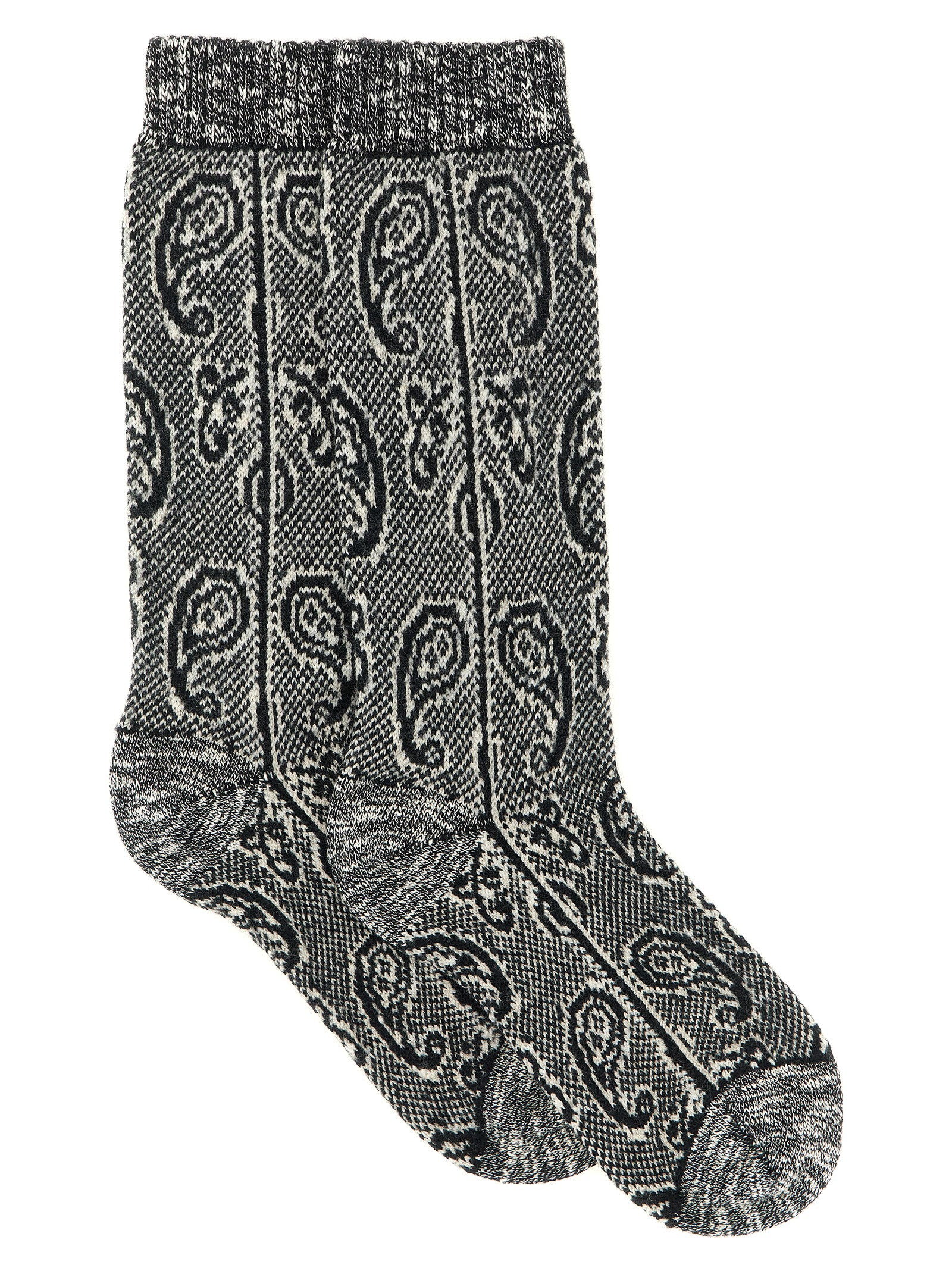 Dries Van Noten Paisley Jacquard Socks – 87% wo, 10% pa, 3% co
