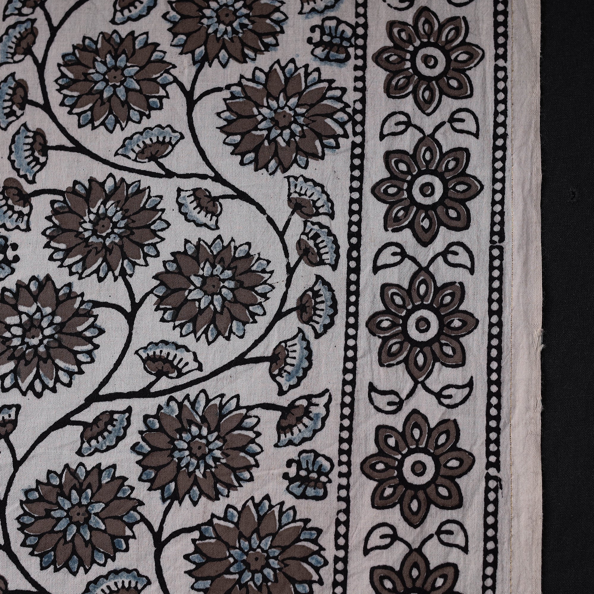BAGH PRINTS BY UMAR FARUK KHATRI Brown - Natural Dyed Cotton Bagh Print Fabric 07 - view 4