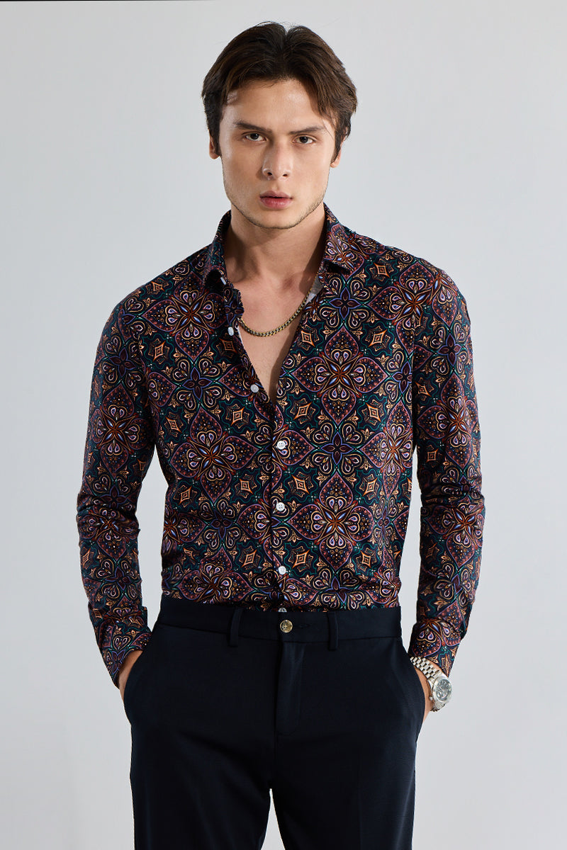 SNITCH EasyFlex Petal Motif Multicolour Shirt - view 4