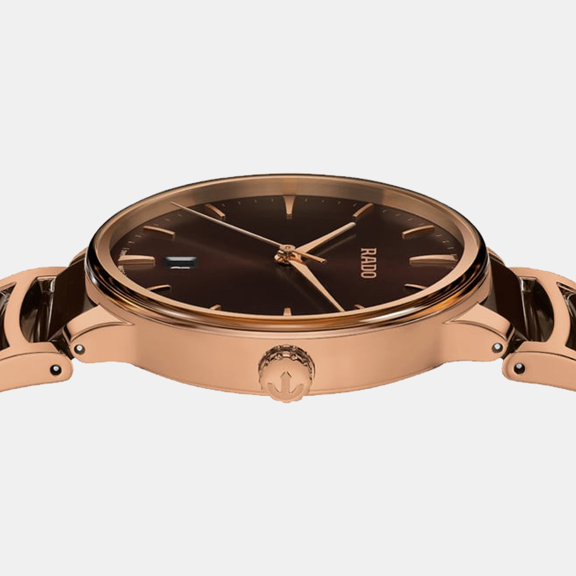 Rado Centrix Unisex Quartz Brown Dial Analog Stainless Steel Watch R30023302 - view 6