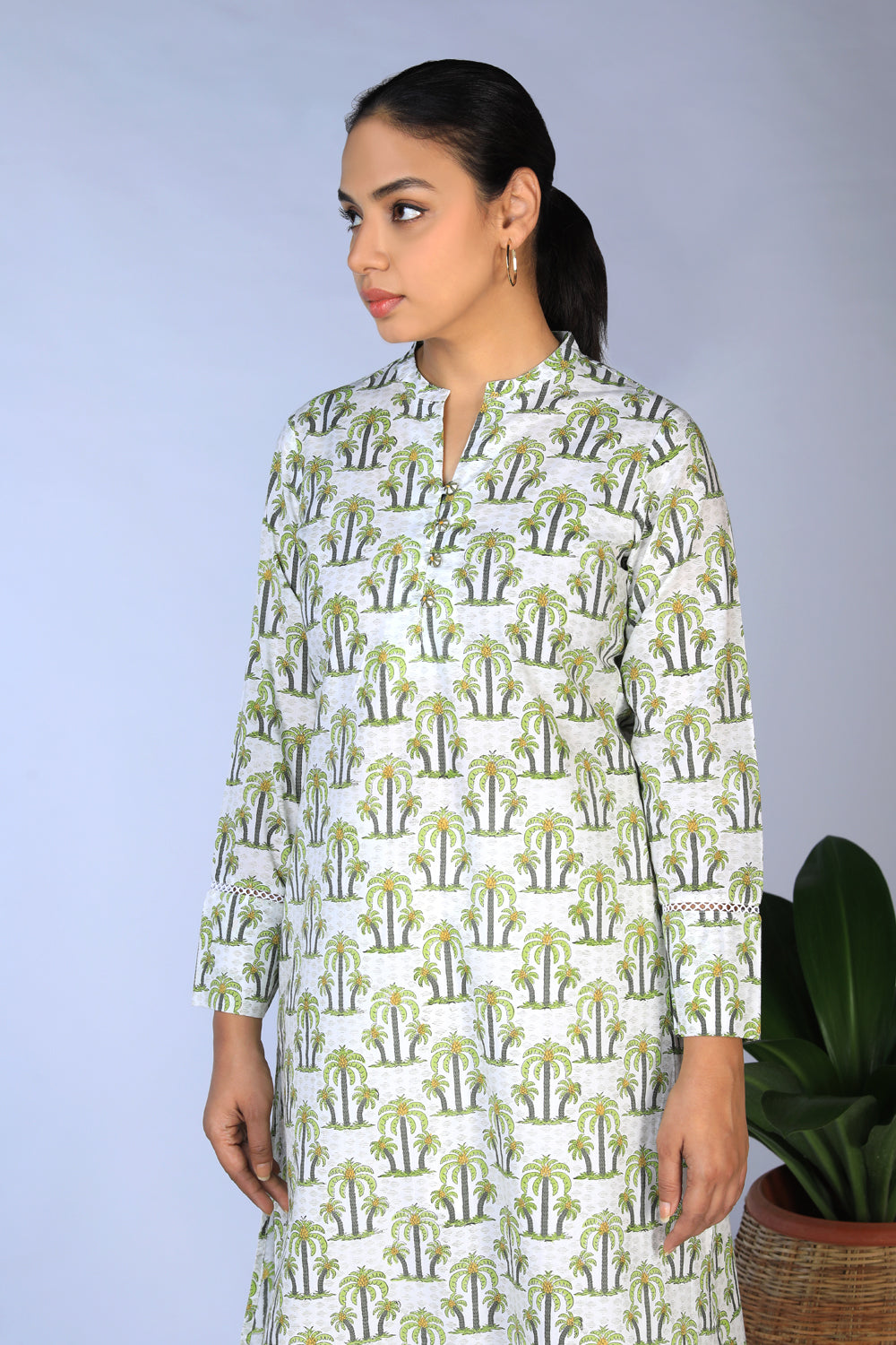 Kalanjali Ethnics Handblock printed Kurti & dupatta set - view 2