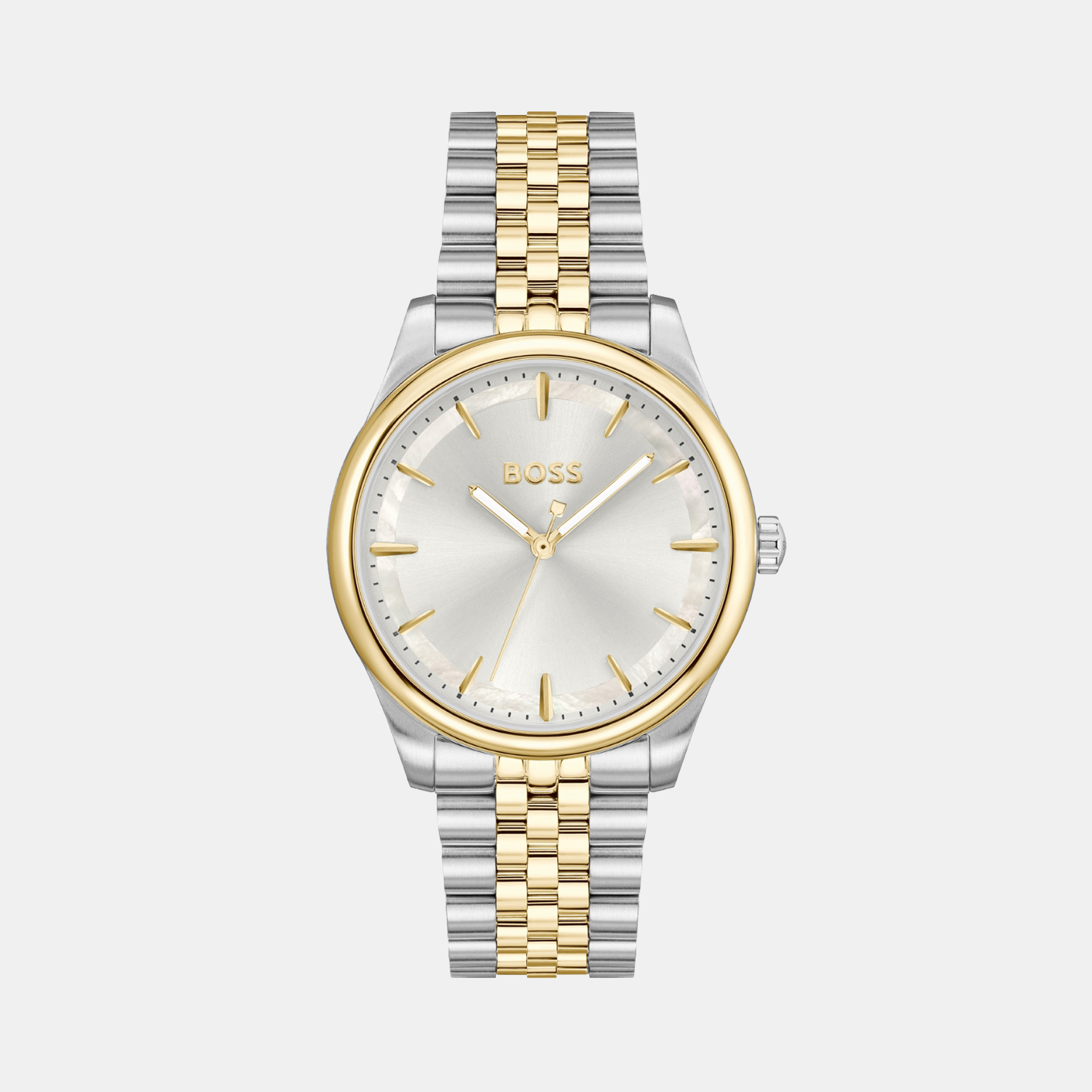 Boss Graceful Women Quartz Silver Mother Of Pearl Dial Analog Stainless Steel Watch 1502779