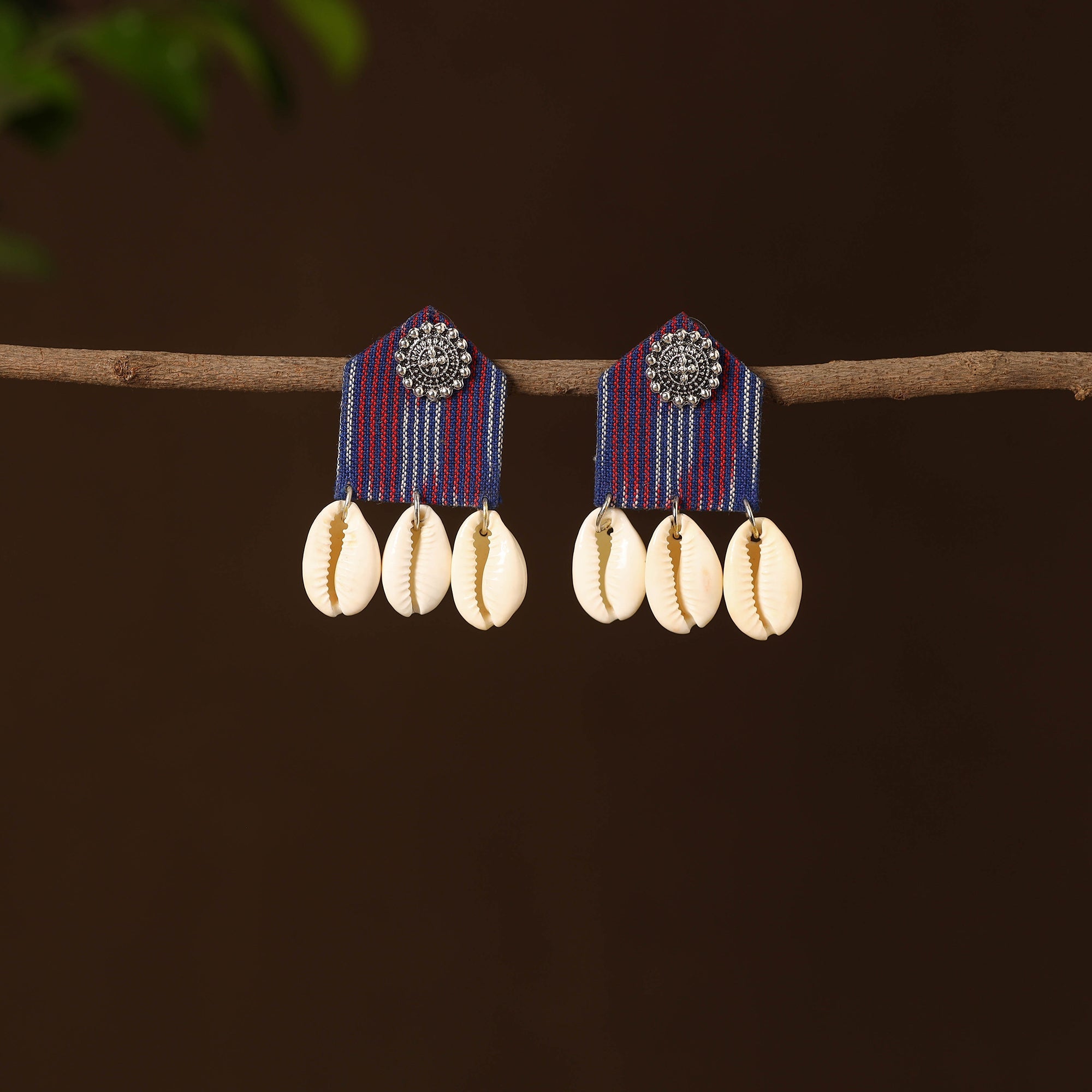JALPARI Aarohi Fabart Shell Work Earrings