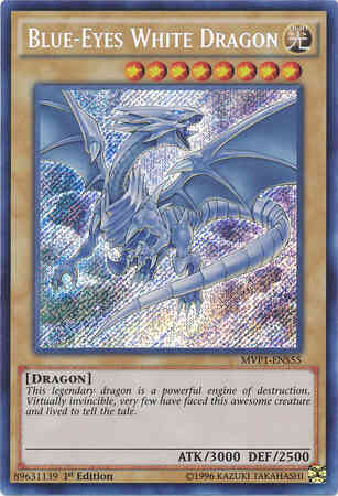 Yu-Gi-Oh! Blue-Eyes White Dragon - MVP1-ENS55 - Secret Rare - 1st Edition