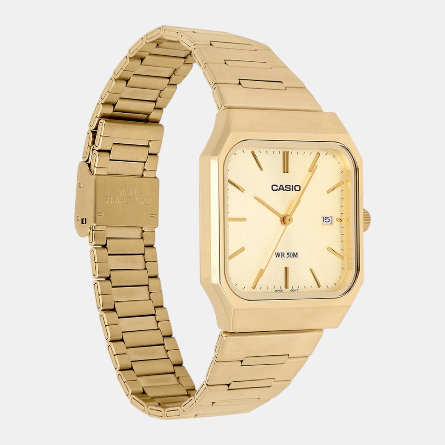 Casio Enticer Men Quartz Gold Dial Analog Stainless Steel Watch A2470 - view 2