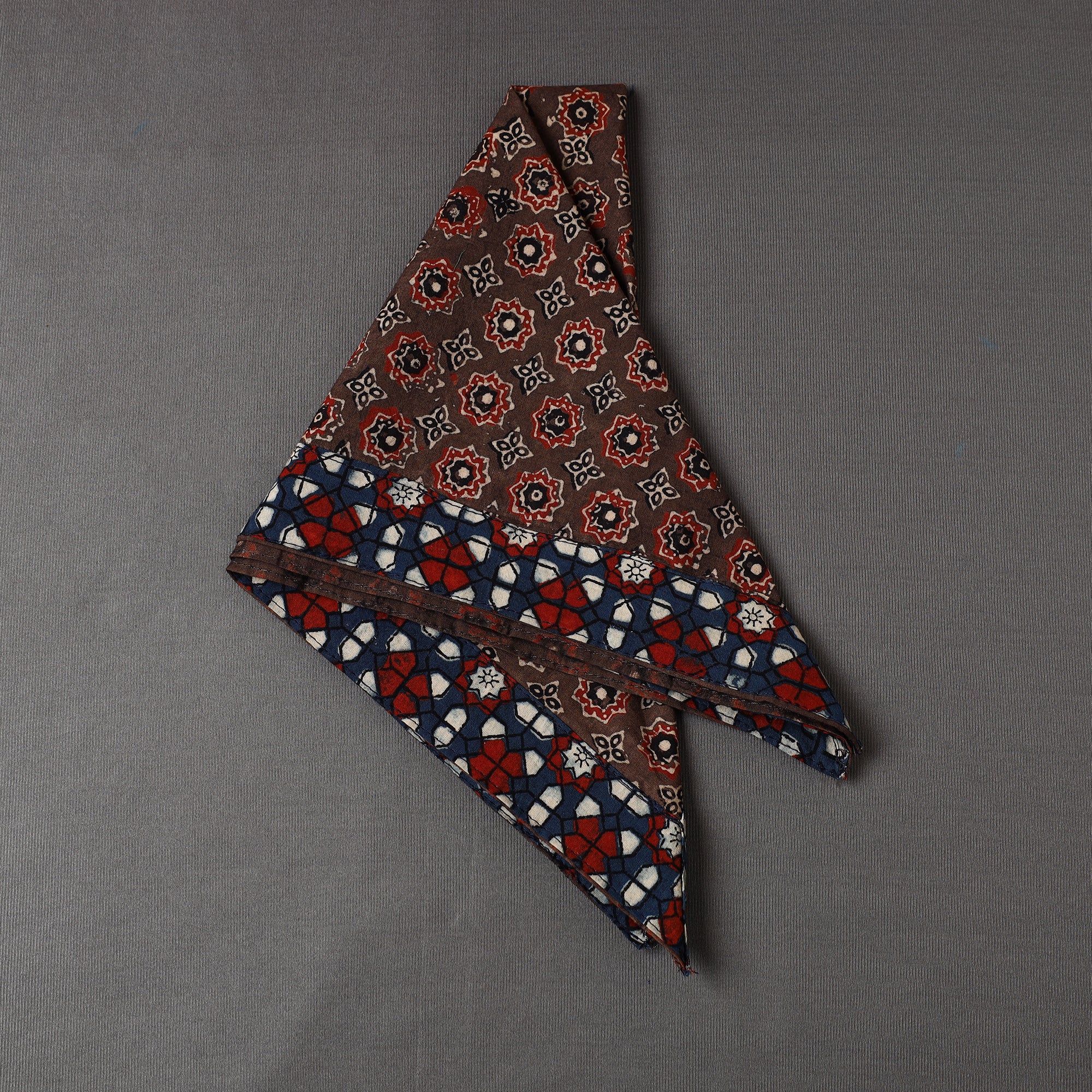 NOORI BAZAR Ajrakh Block Printed Cotton Bandana