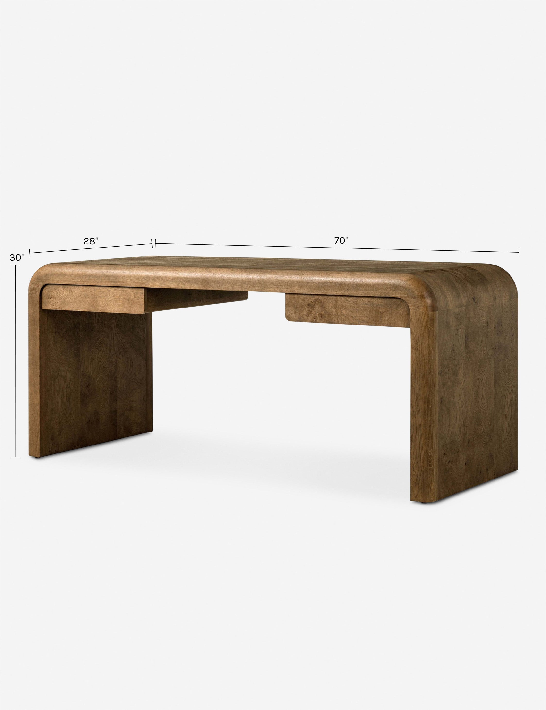 Lulu and Georgia Kristoffer Desk – Natural Burl - view 15