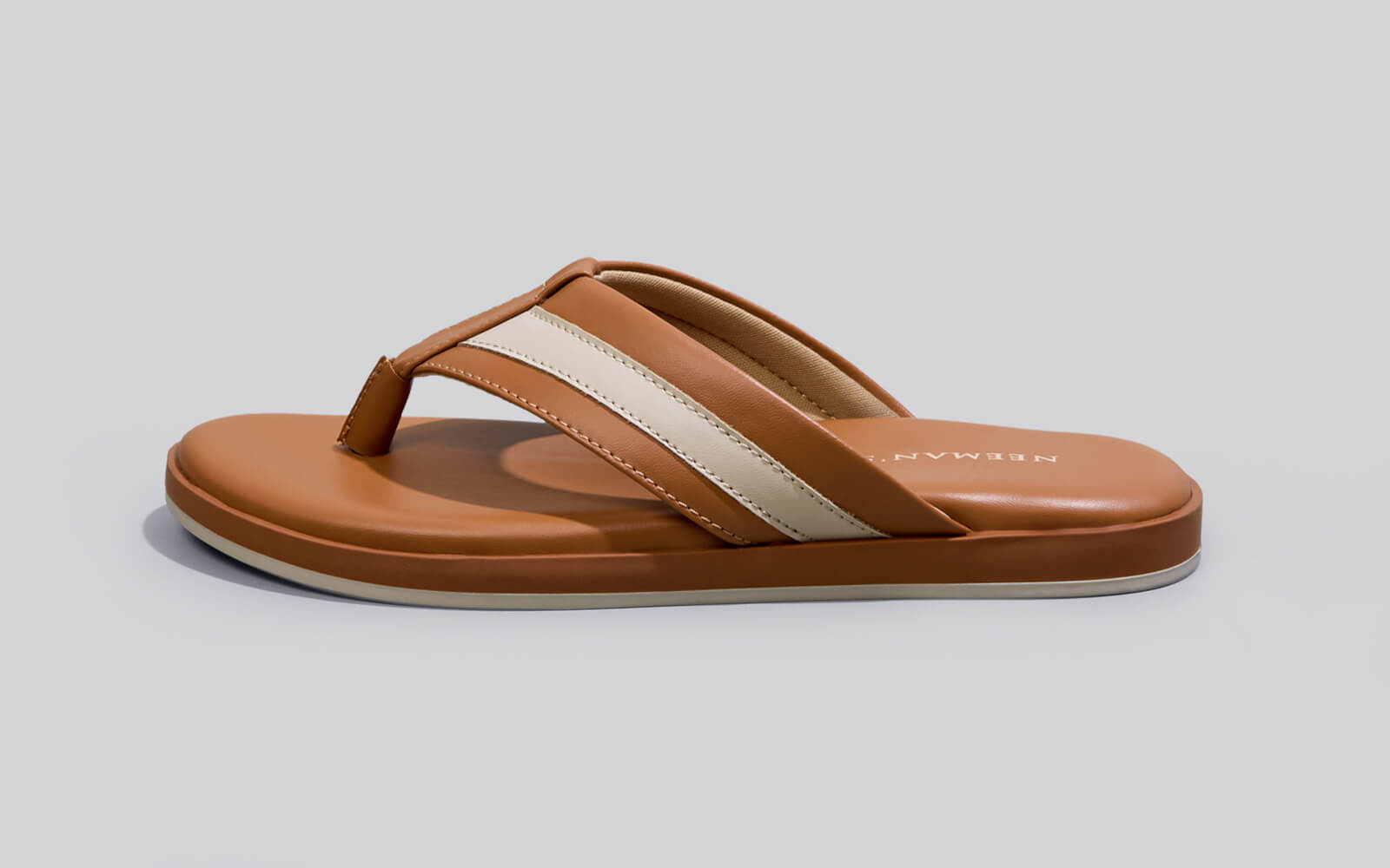Neeman's Indo-Western Flips : Tan-Ivory - view 2