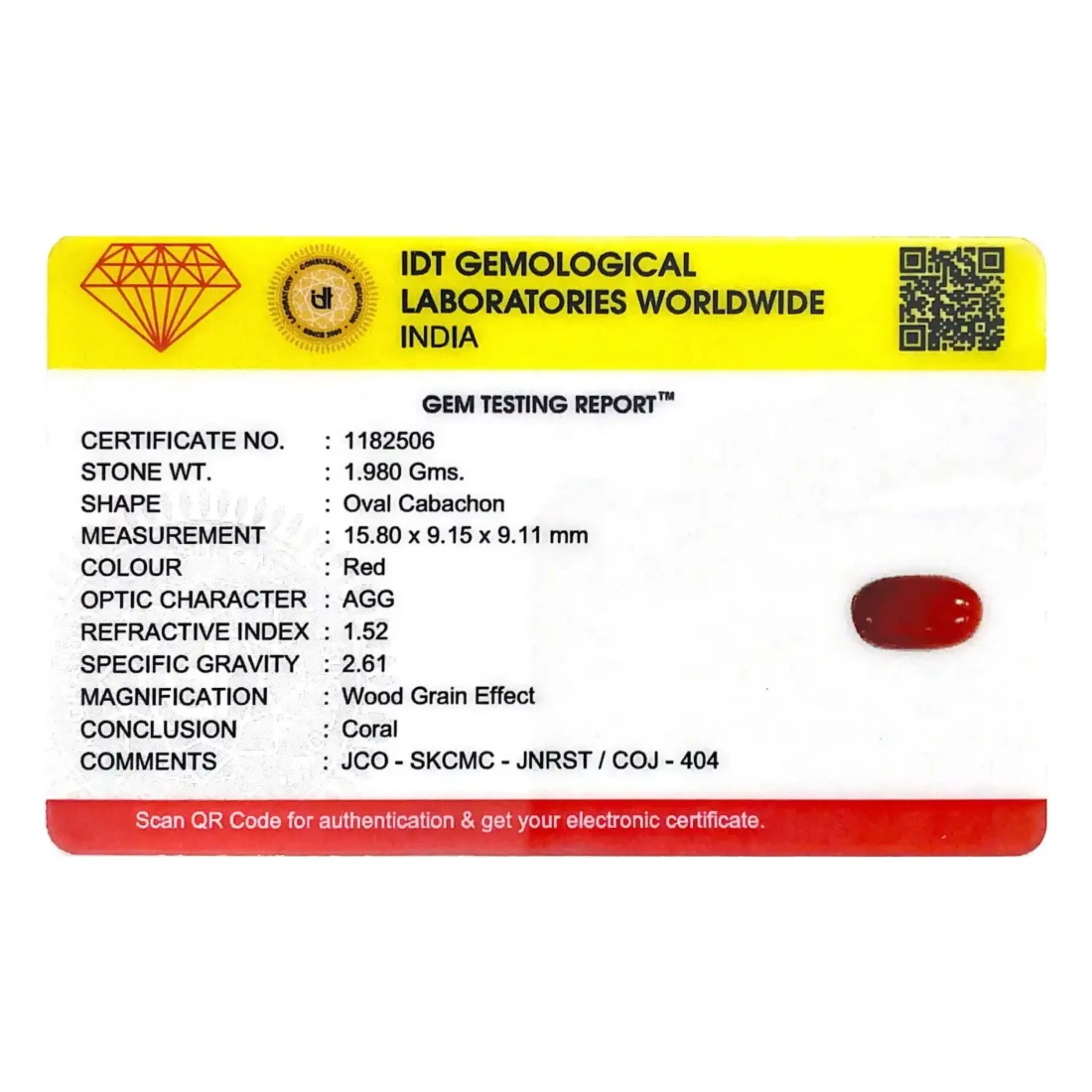 Pramogh Japanese Red Coral - 9.9 Carat - view 4