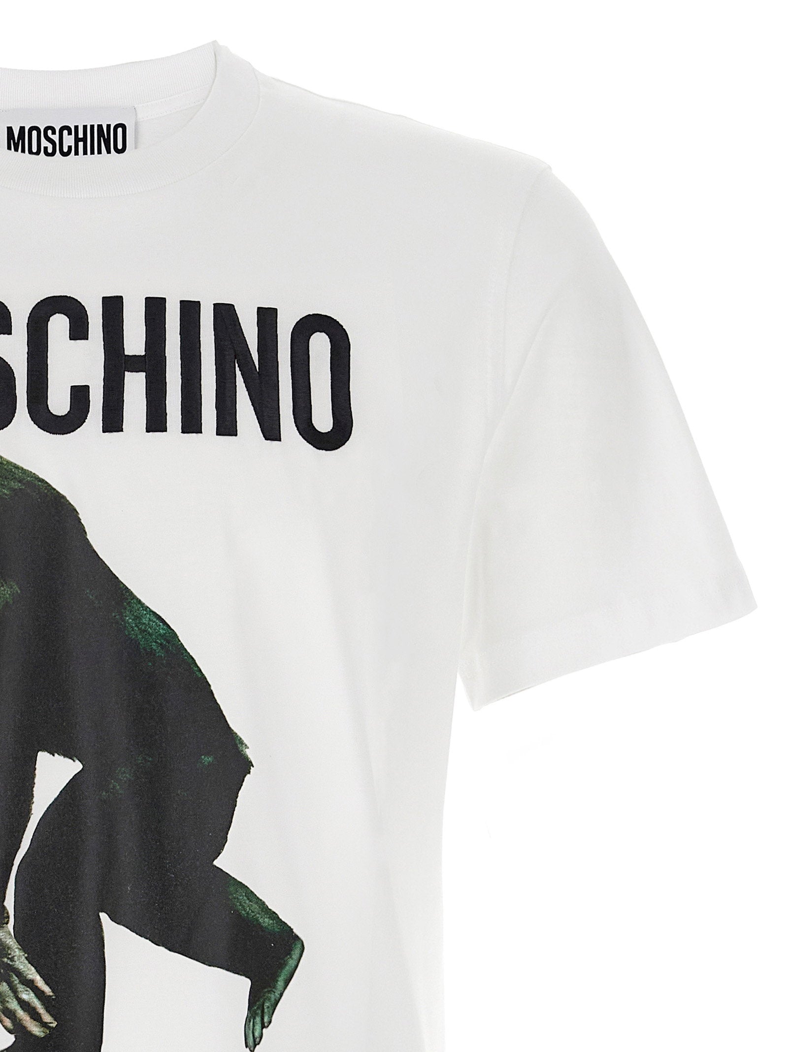 Moschino Logo Embroidery T-shirt – 100% cotton - view 3