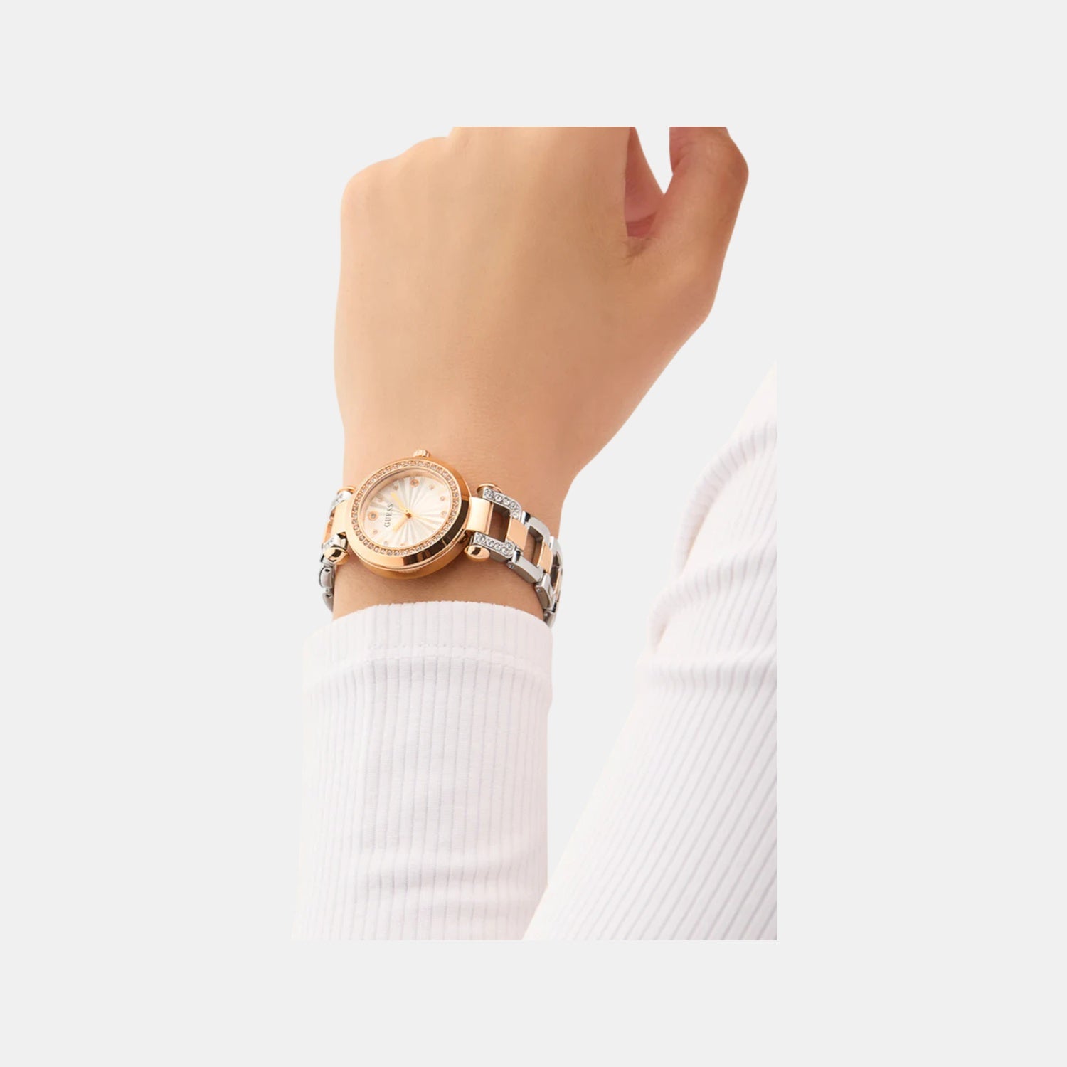 Guess Bejeweled Women Quartz Silver Dial Analog Stainless Steel Watch GW0869L2 - view 8