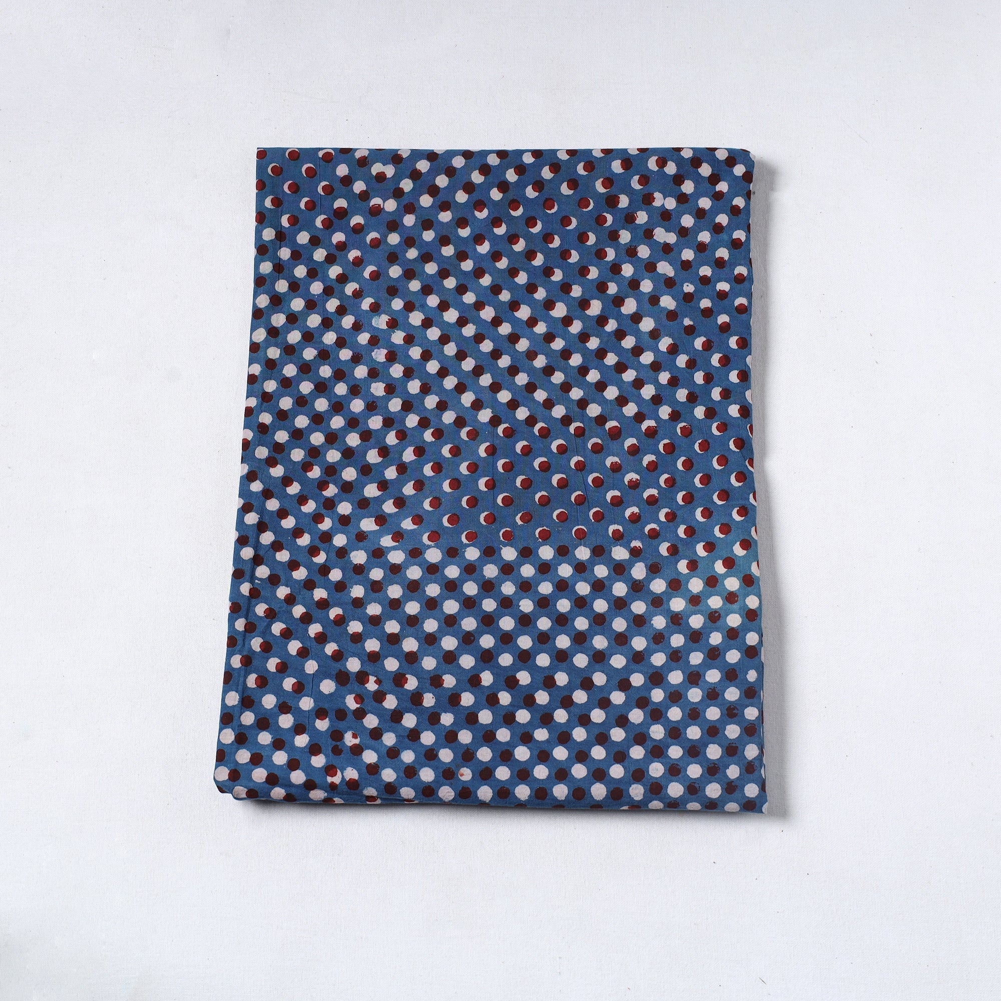 AJRAKH BY SUFIYAN ISMAIL KHATRI Blue - Ajrakh Block Printed Cotton Precut Fabric (1 meter) 40