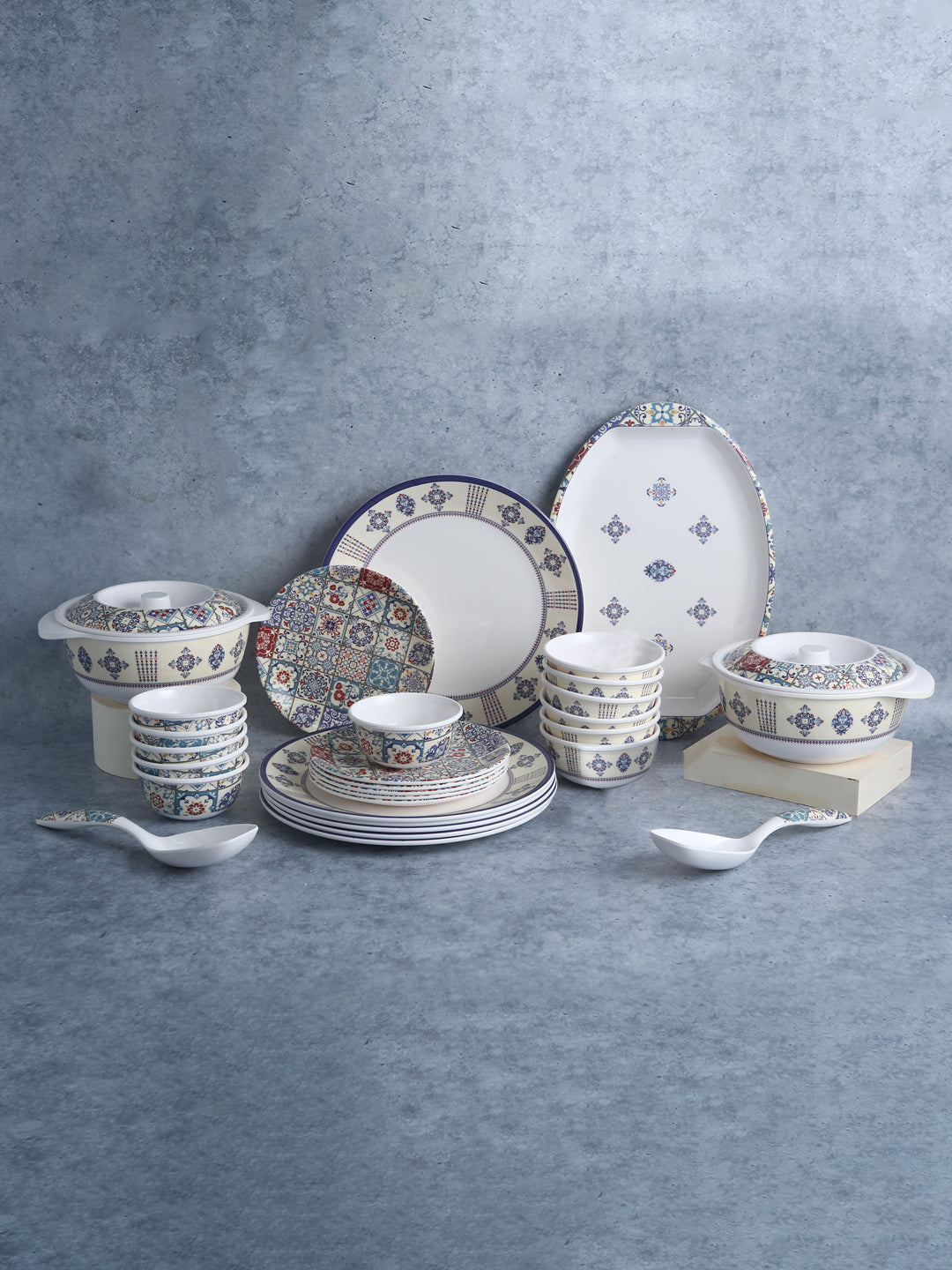 Wonderchef Venice Dinner Set - Blue (31 pcs)
