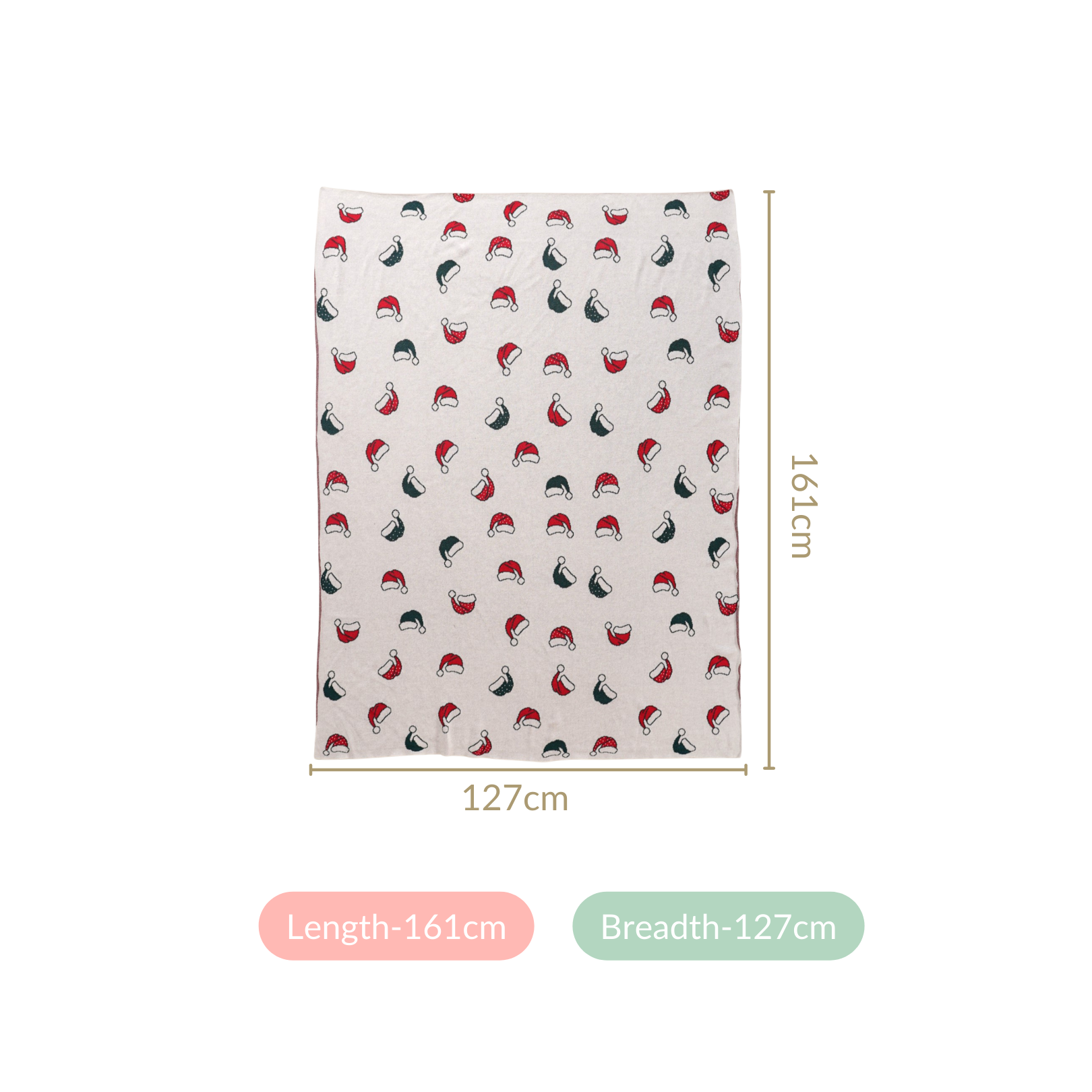 Nestasia Santa Hat Christmas Sofa Throw Blanket - view 4