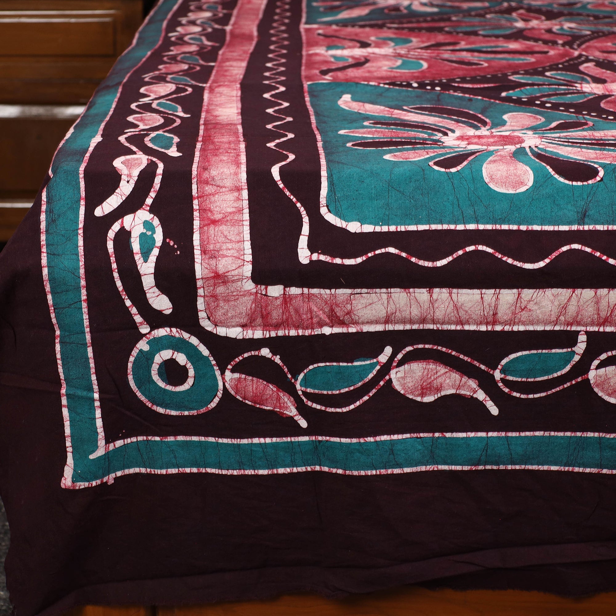 KACHCHH JI CHHAAP Brown - Hand Batik Printed Cotton Single Bed Cover (96 x 59 in) 69 - view 2