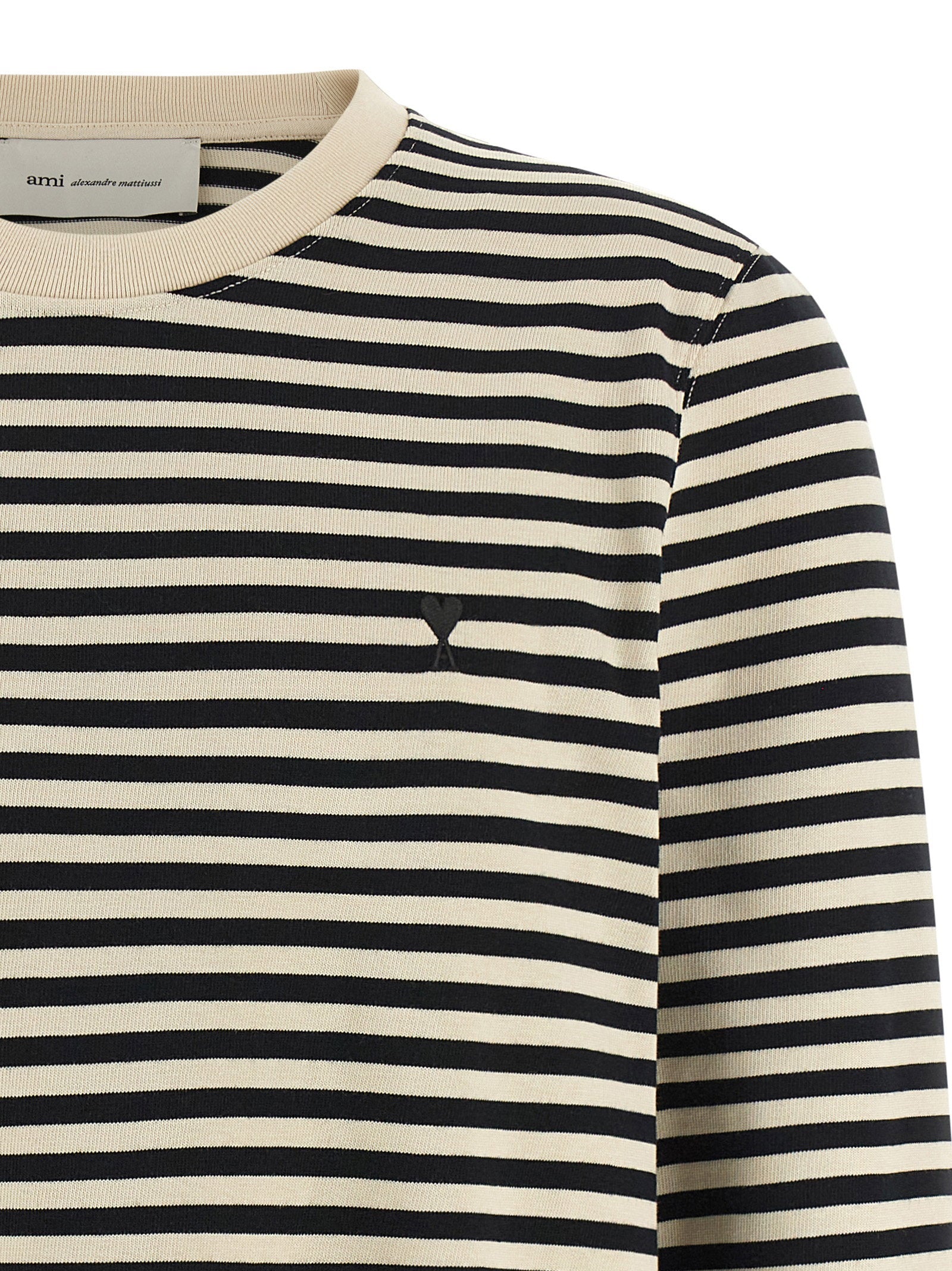 Ami Paris Ami De Coeur Marinière T-shirt – 100% cotton - view 3