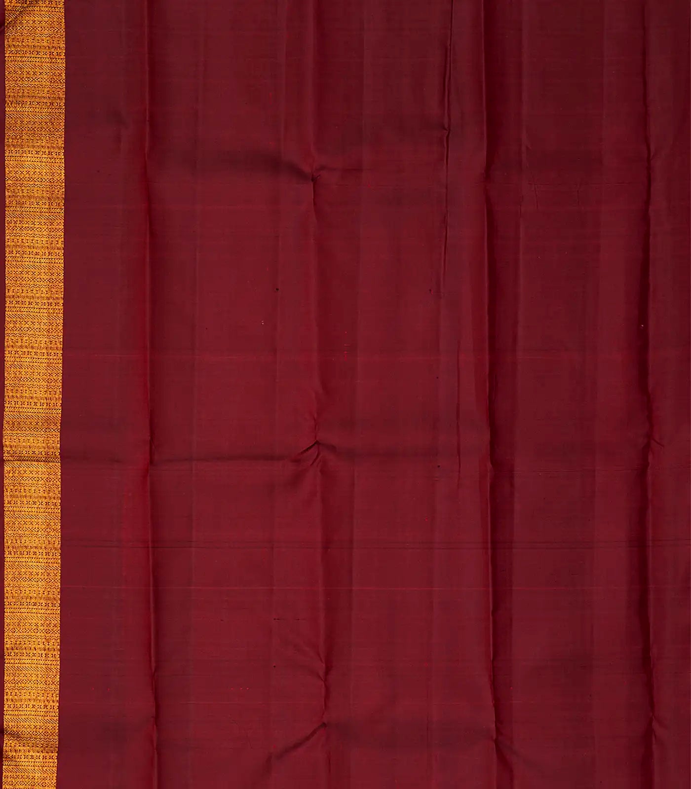RmKV Maroon Handloom Kanchipuram Silk Saree Zari Border-Maroon - view 4