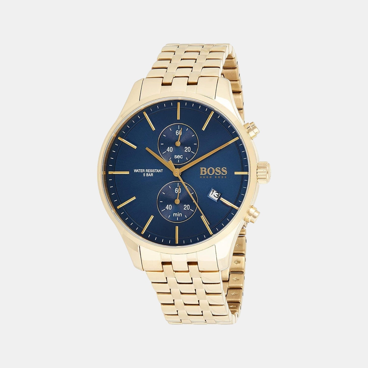 Boss Associate Men Quartz Blue Dial Chronograph Stainless Steel Watch 1513841